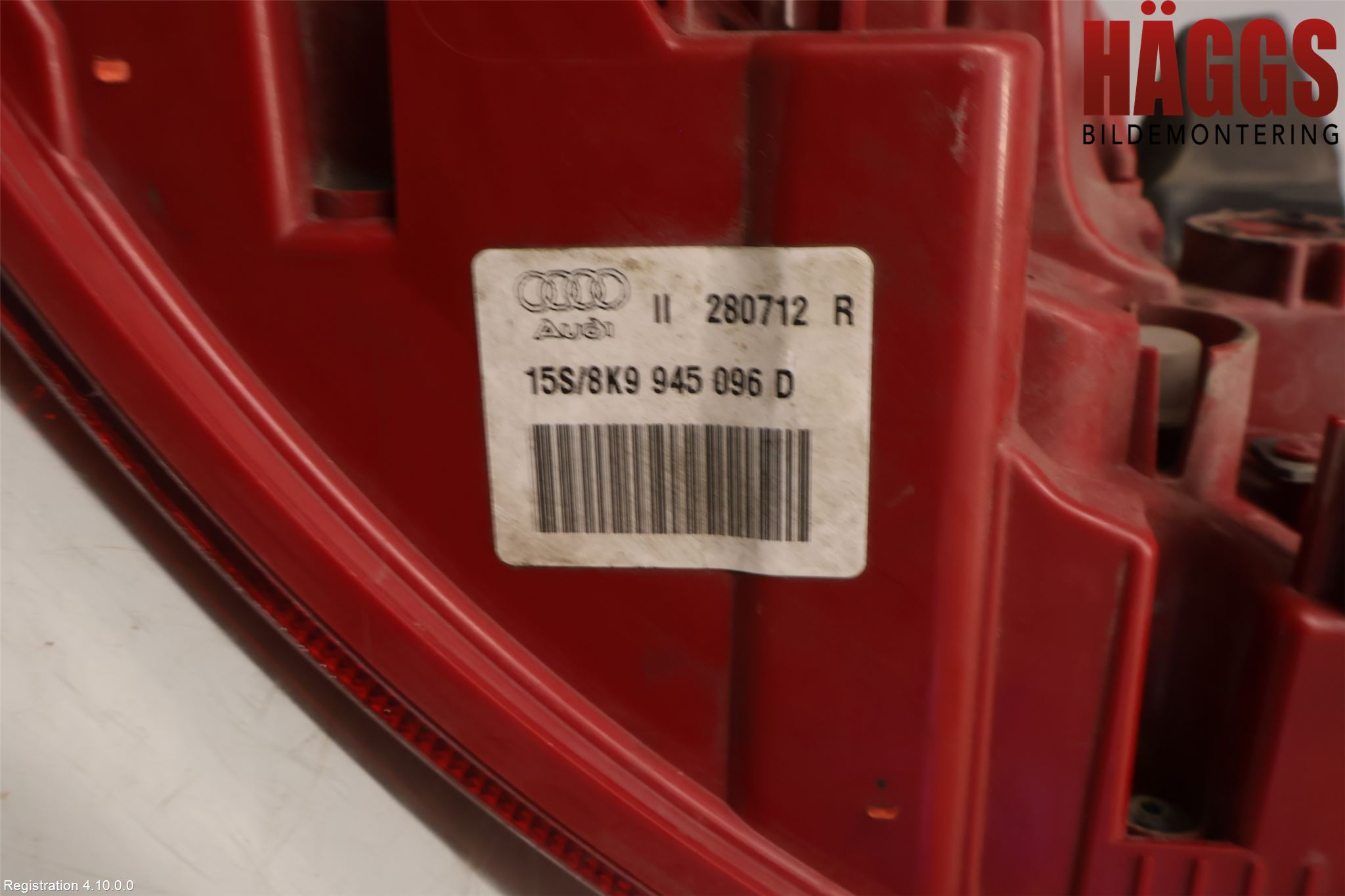 Audi A4 12-15 Bakljus Höger