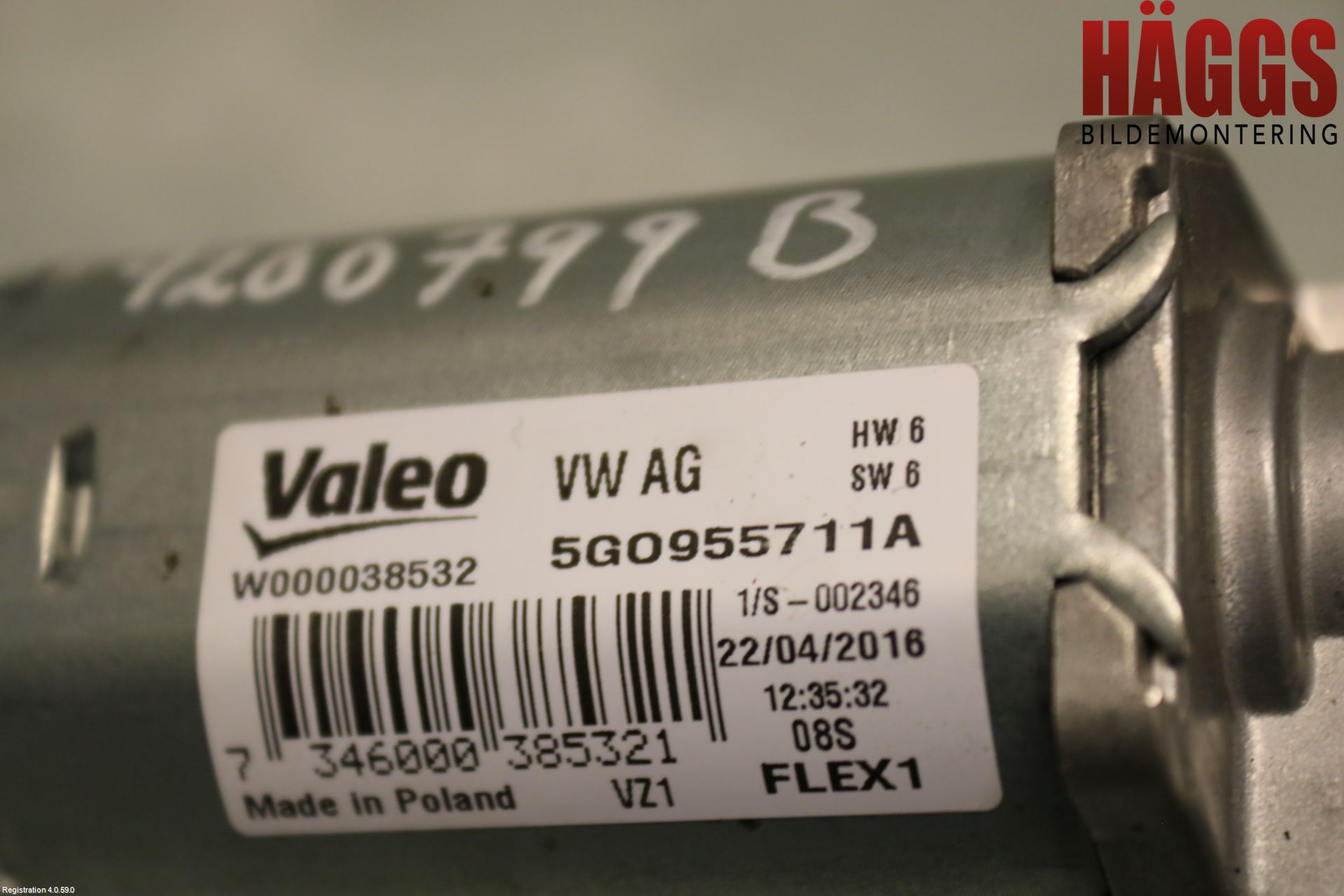 Volkswagen VW TOURAN 16- Torkarmotor Baklucka