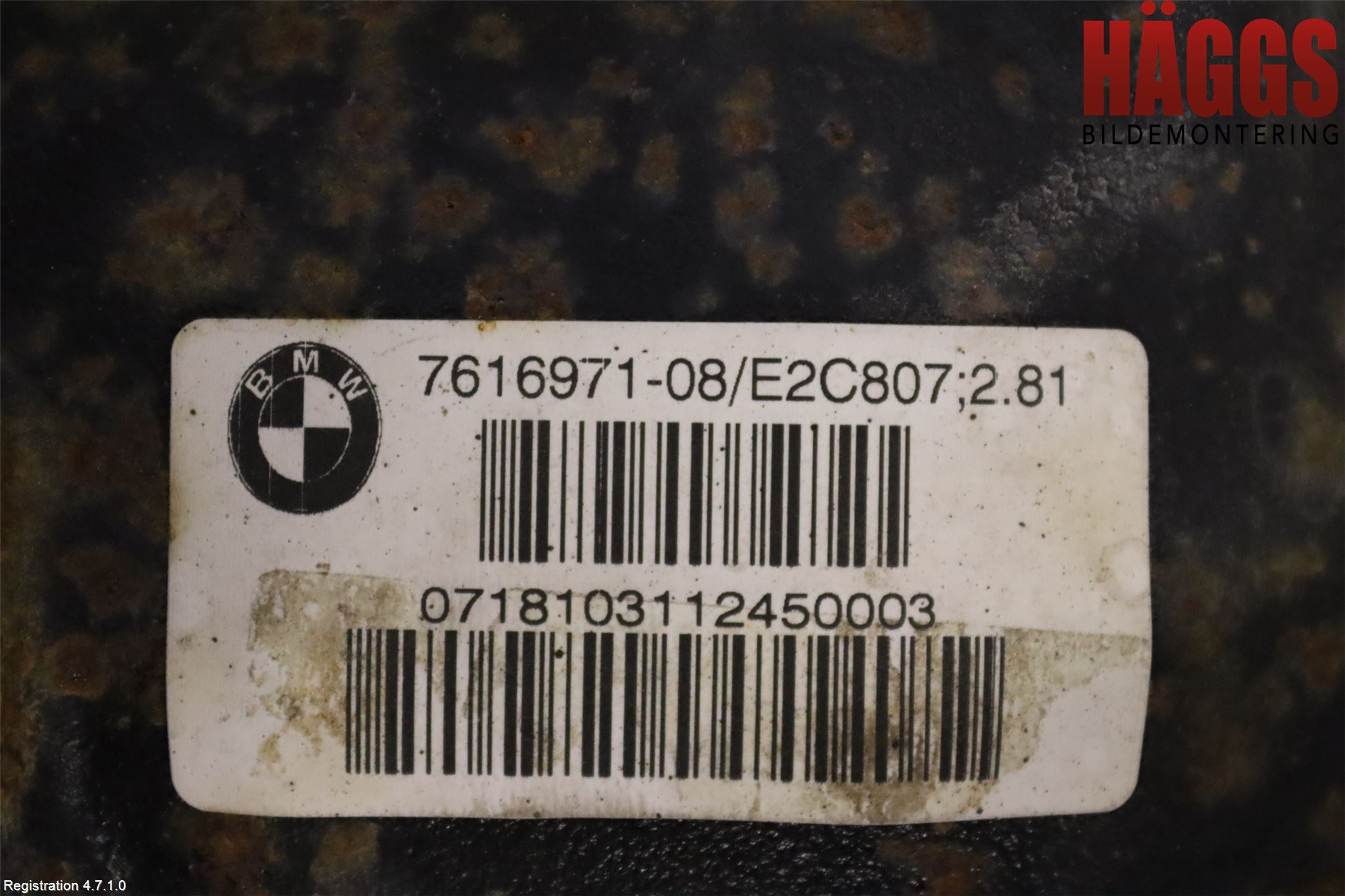 BMW 3 F30/F31/F80 12-19 Bakväxel-Diff
