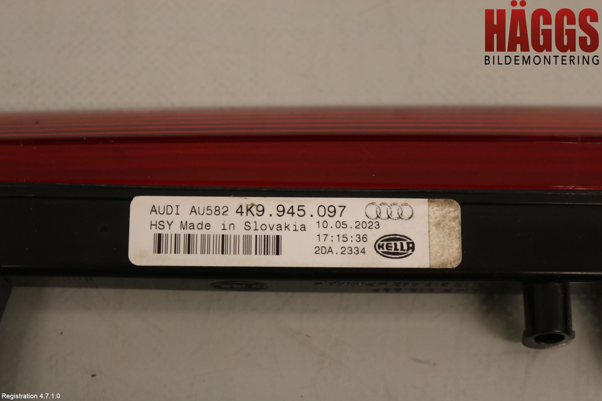 Audi A6 F2/C8 19- Bromsljus Bakruta