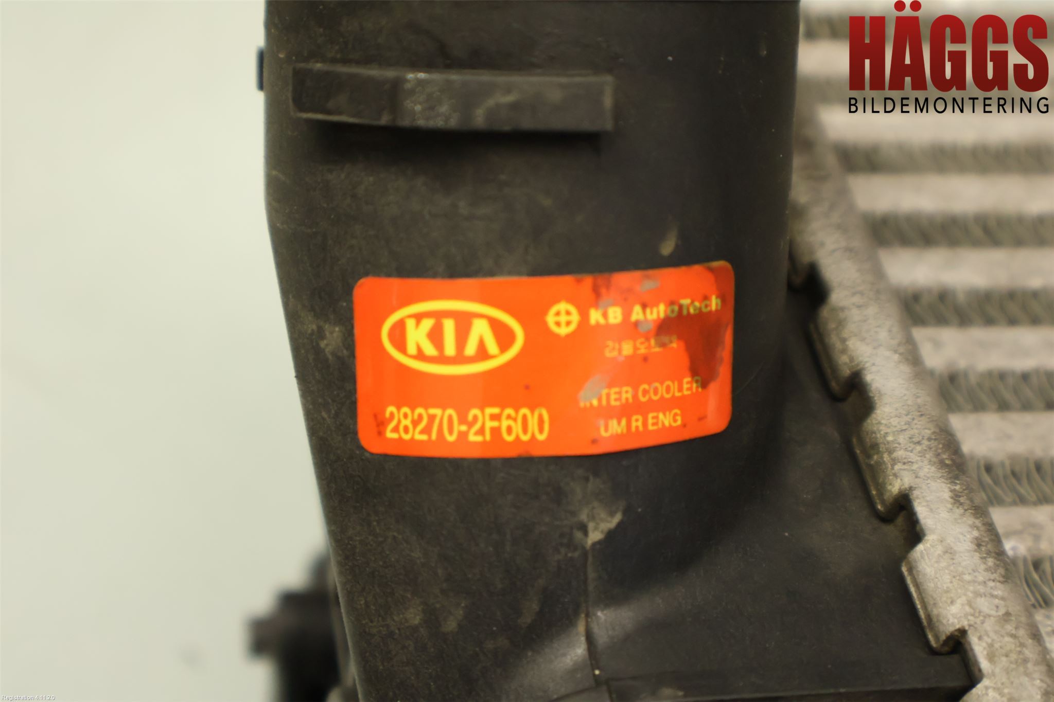 Kia SORENTO 15-20 Laddluft-Intercooler Kyl