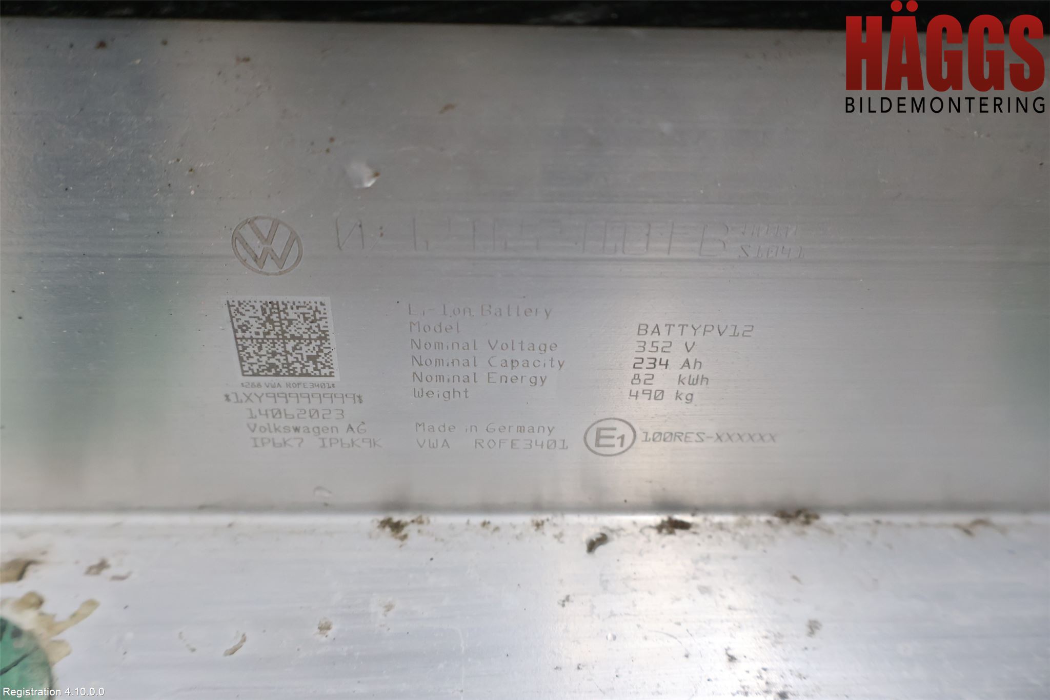 Audi Q4 E-TRON FZ 22- Batteri Högspänning