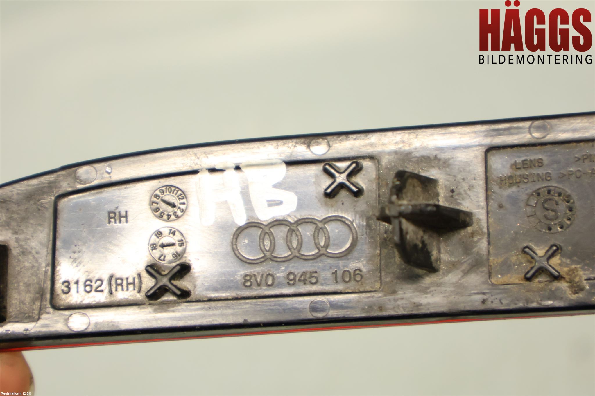 Audi A3/S3 8V 13-20 Dimljus/Reflex Bak