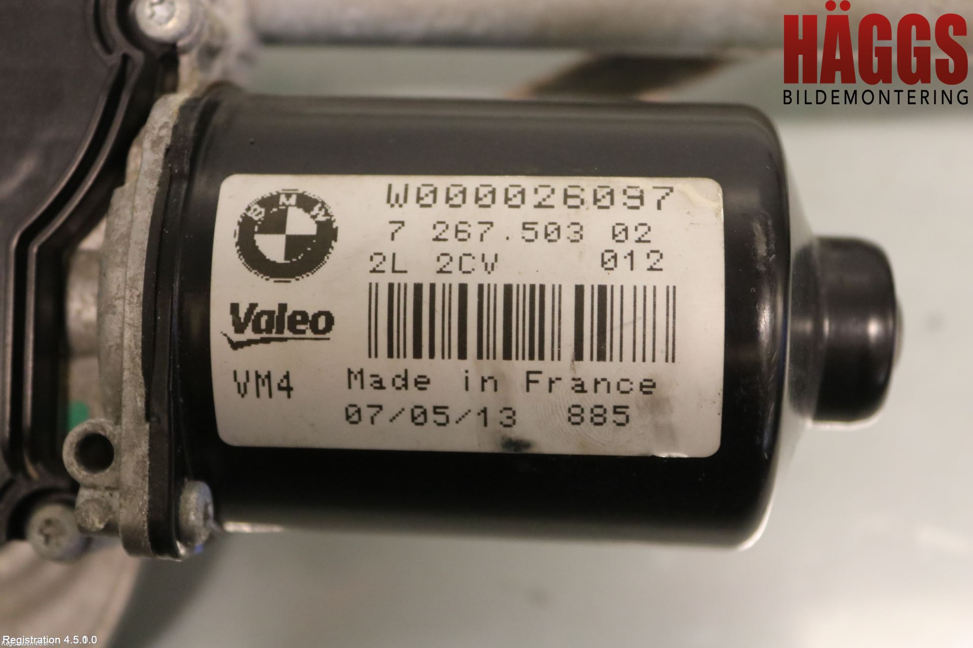BMW 3 F30/F31/F80 12-19 Torkarmotor Vindruta