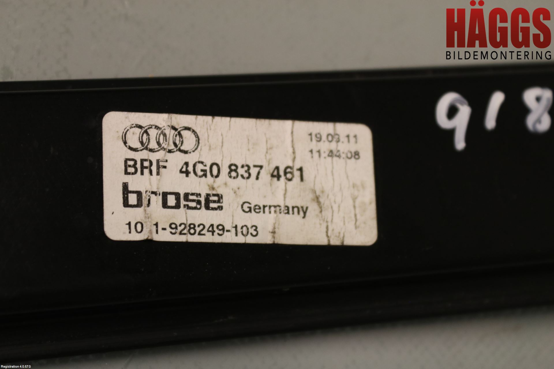 Audi A6/S6 4G 11-18 Fönsterhissmekanism