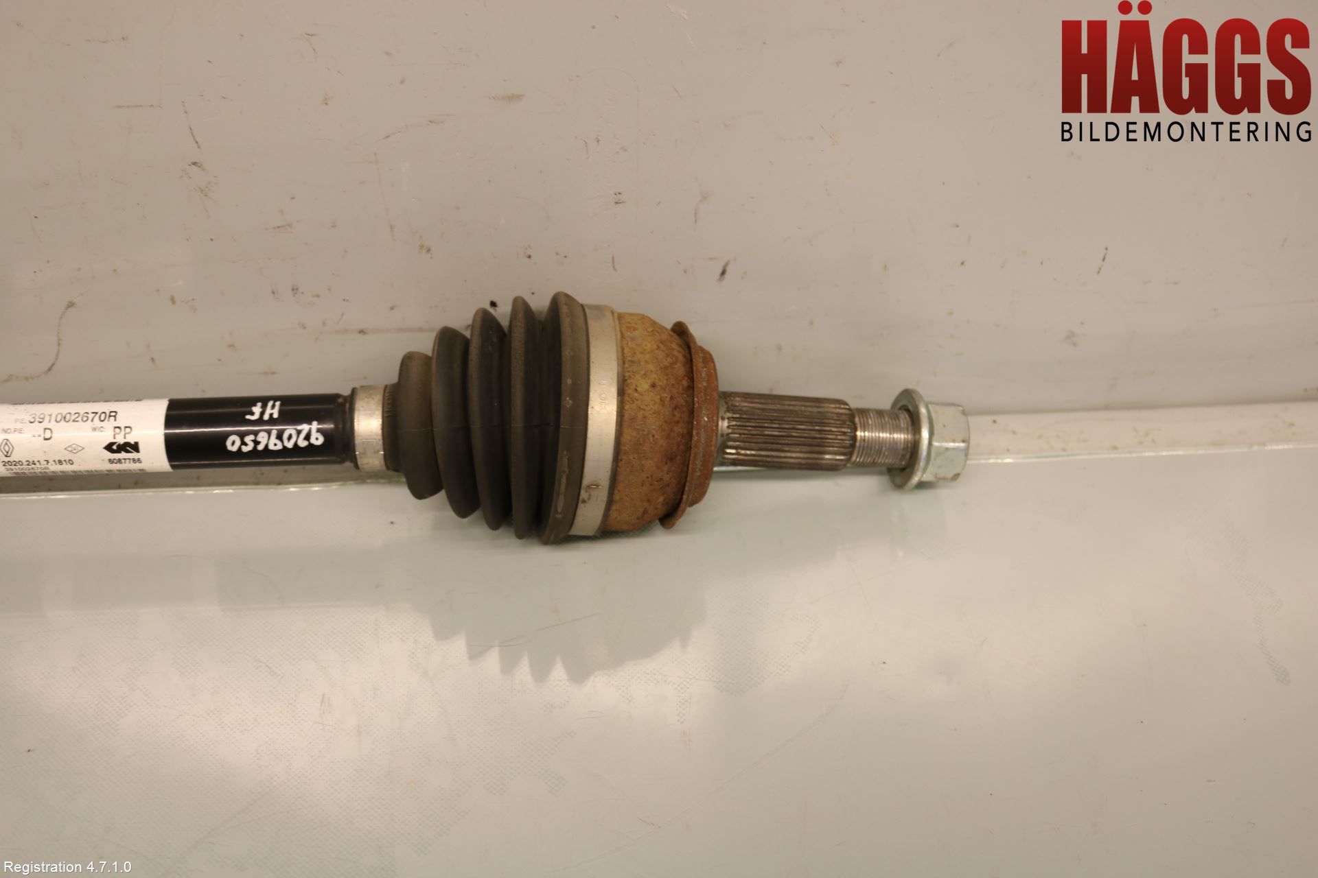 Nissan QASHQAI 17-21 Drivaxel Fram Höger