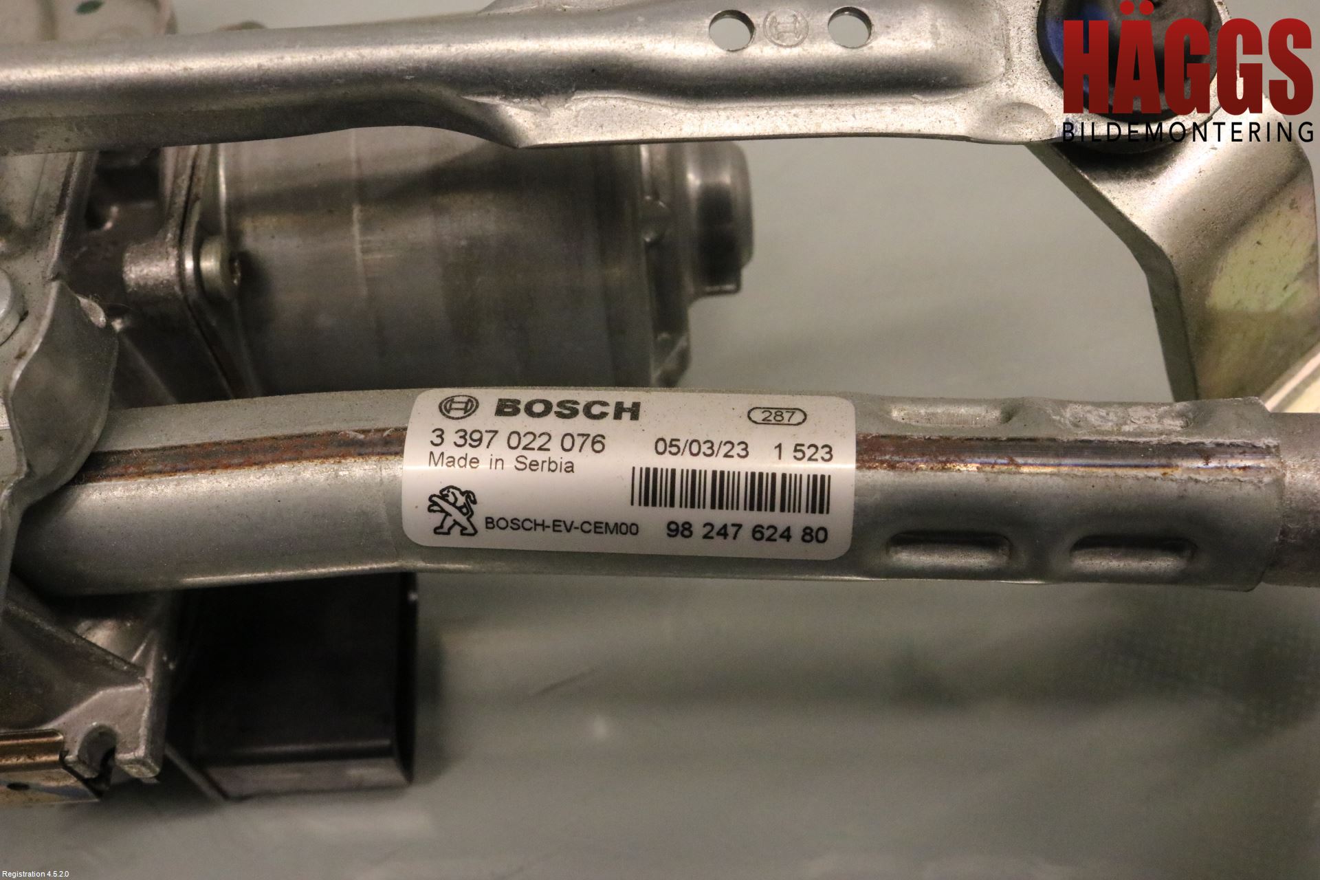 Peugeot 3008 17-24 Torkarmotor Vindruta