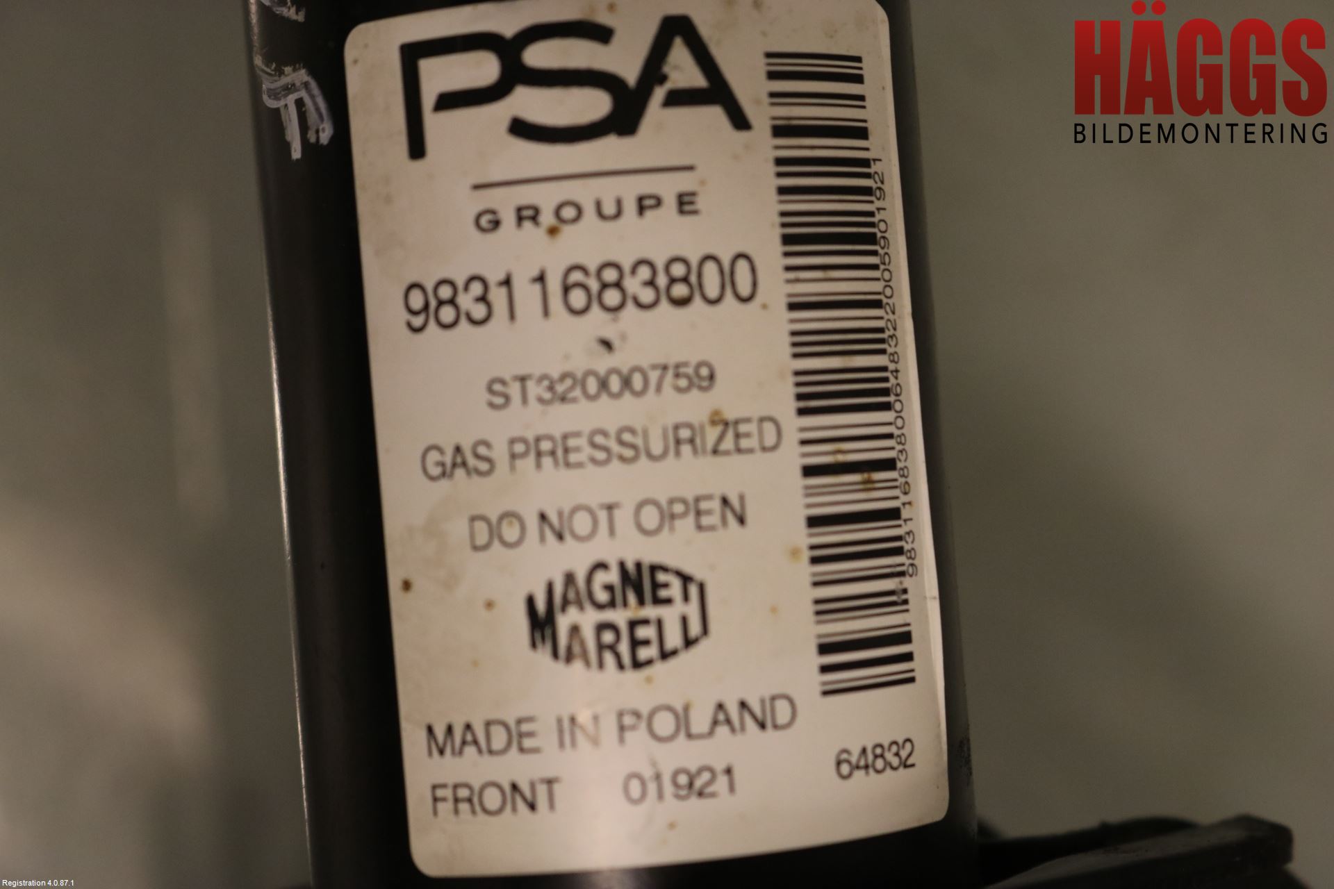 Peugeot 208/E-208 20- Fjäderben Fram Vänster