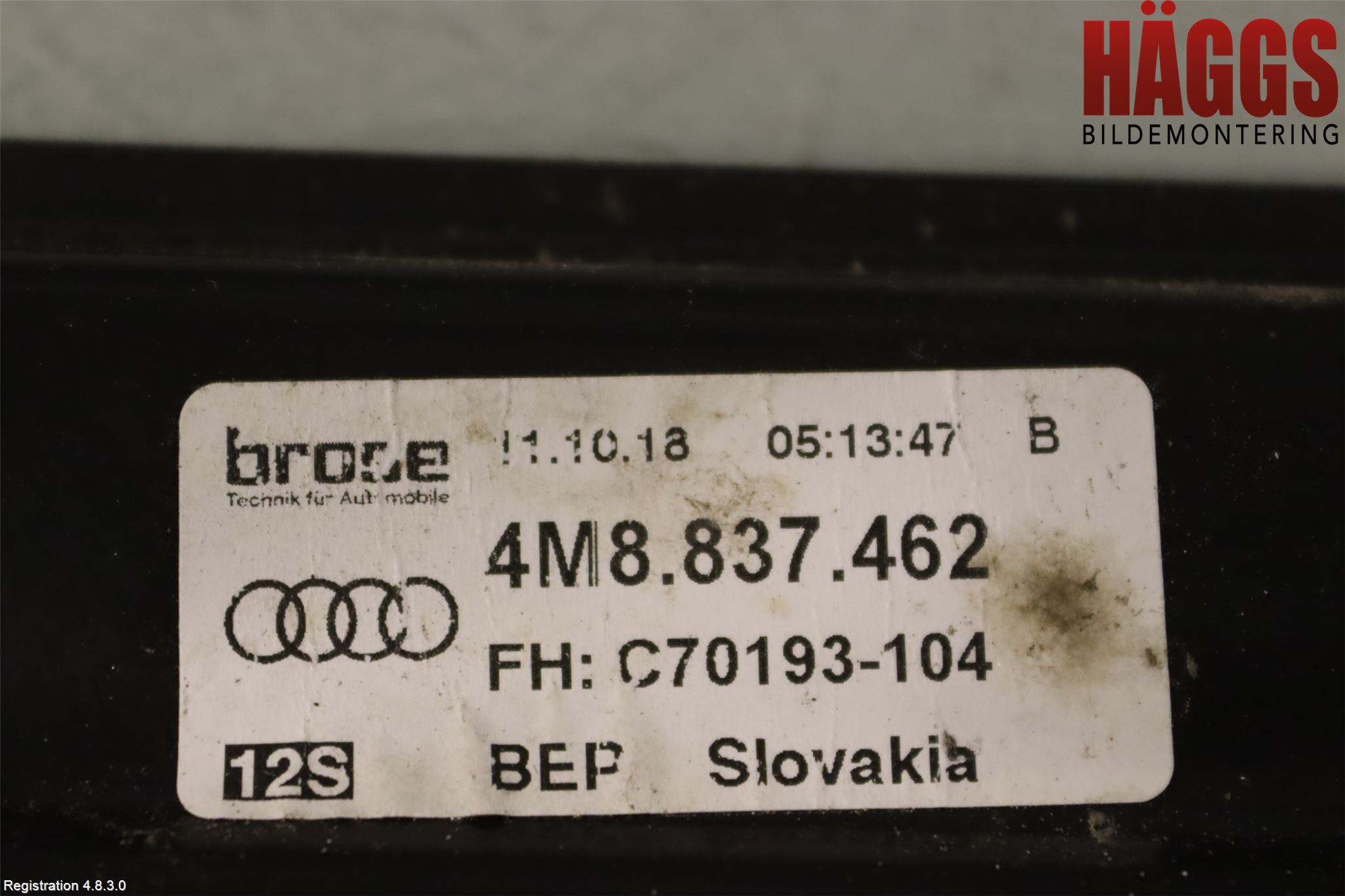 Audi Q8/SQ8 4M 19- Fönsterhissmekanism