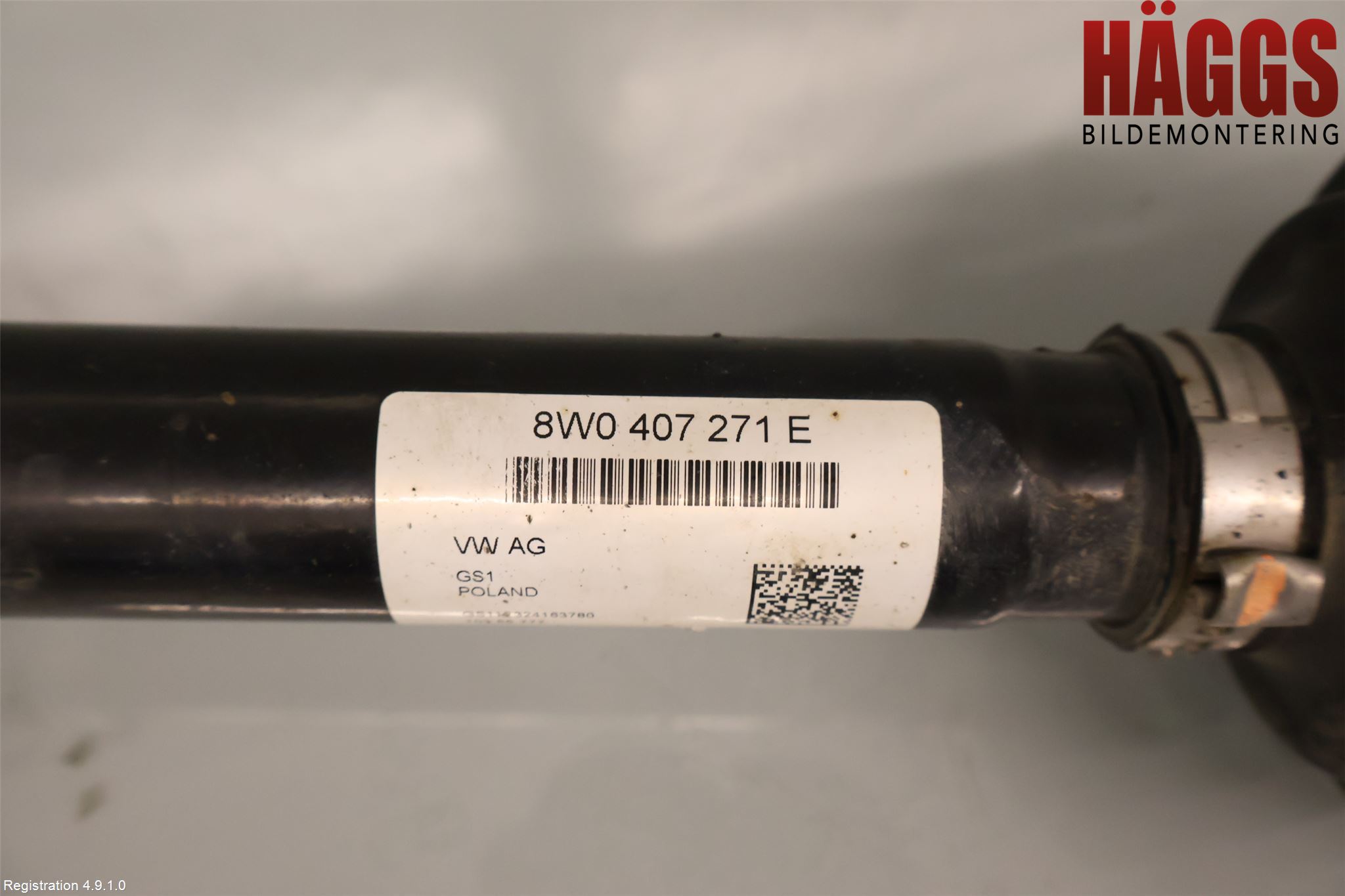 Audi A4/S4 B9 16-19 Drivaxel Fram Höger