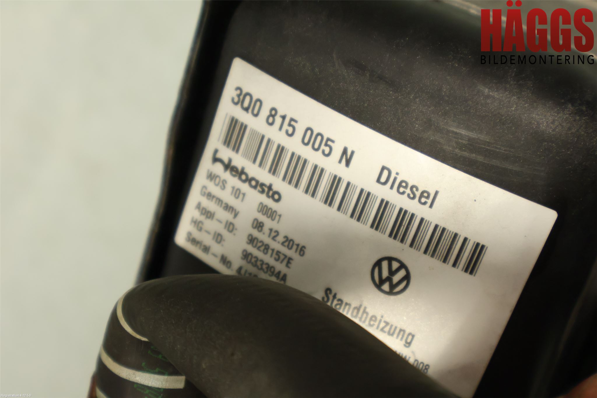 Volkswagen VW PASSAT 15-19 Dieselvärmare