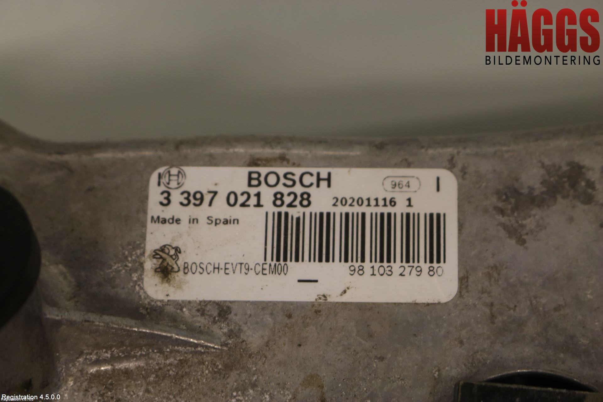 Peugeot 308 14-21 Torkarmotor Vindruta