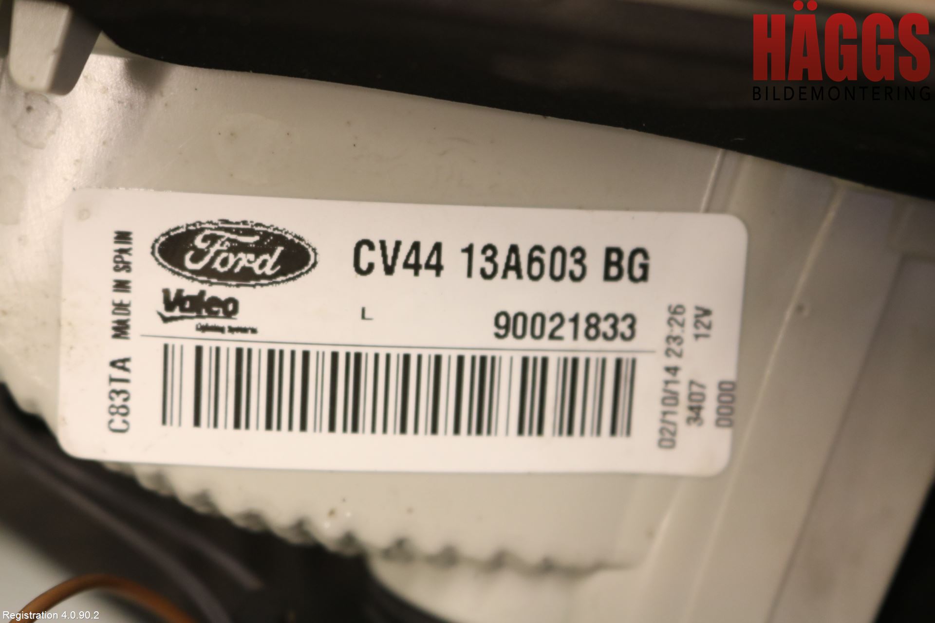 Ford KUGA 13-16 Bakljus Lucka Vä