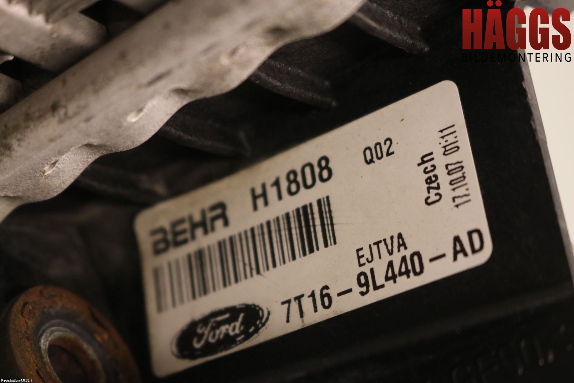 Ford TRANSIT CONNECT 03-08 Laddluft-Intercooler Kyl