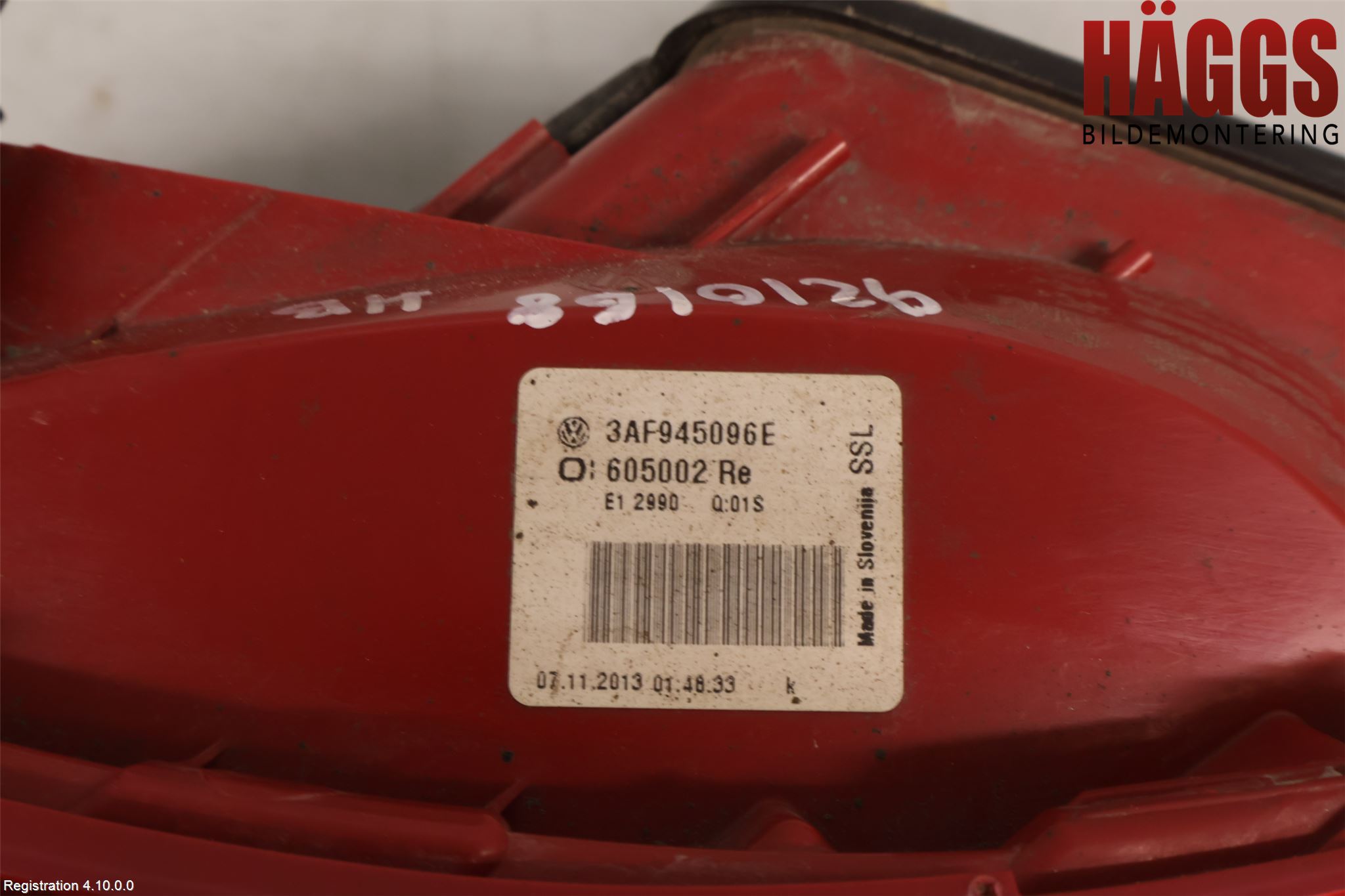 Volkswagen VW PASSAT 11-14 Bakljus Höger