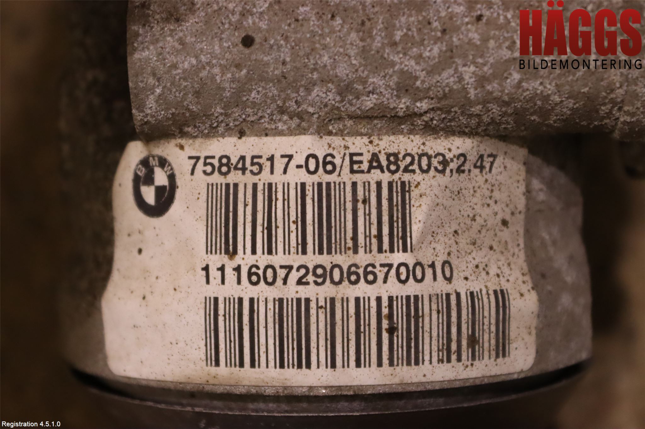 BMW 5 F10/F11/F18 09-17 Framvagn Diffrential