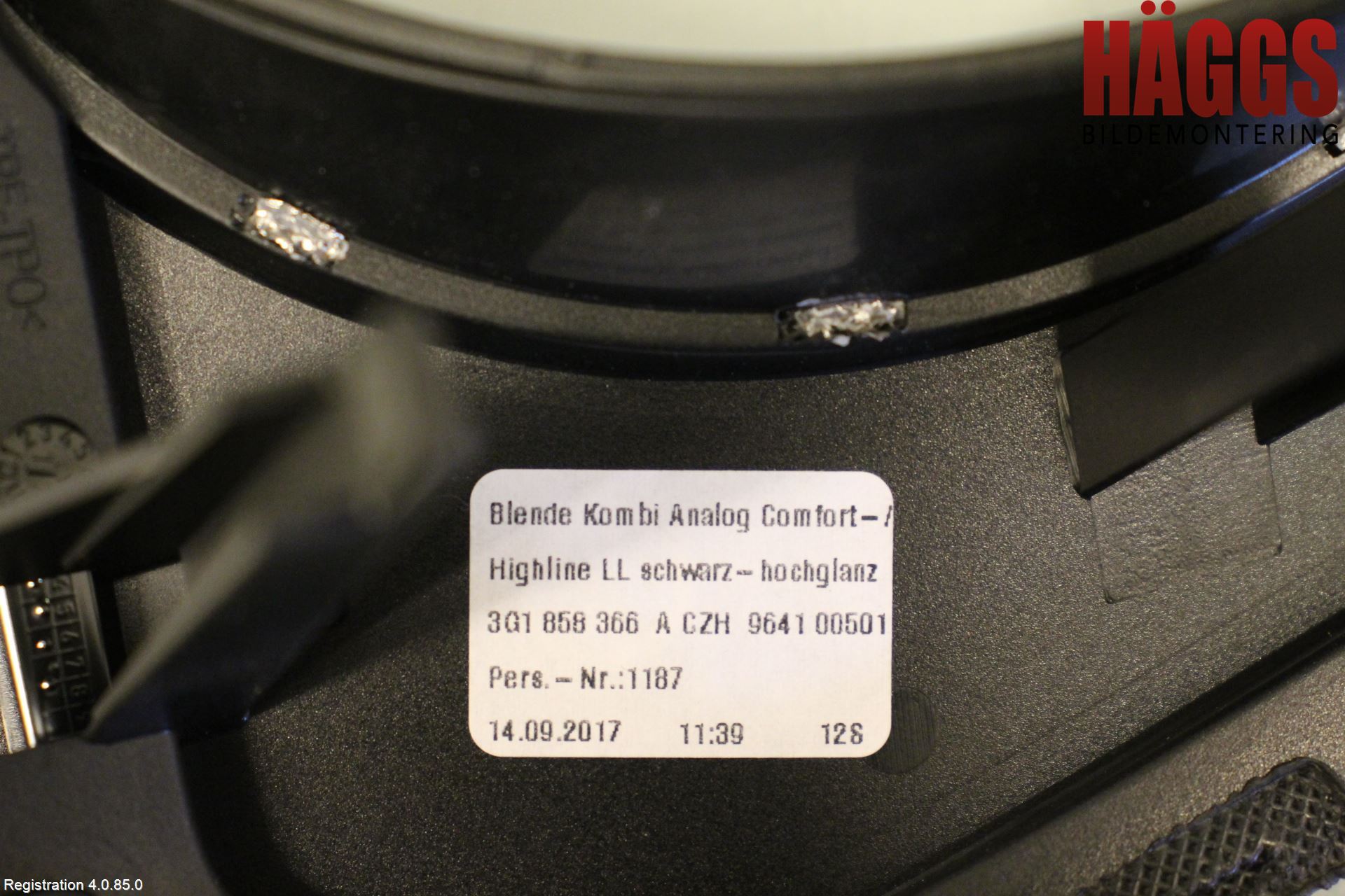 Volkswagen VW PASSAT 15-19 Instrumentsarg