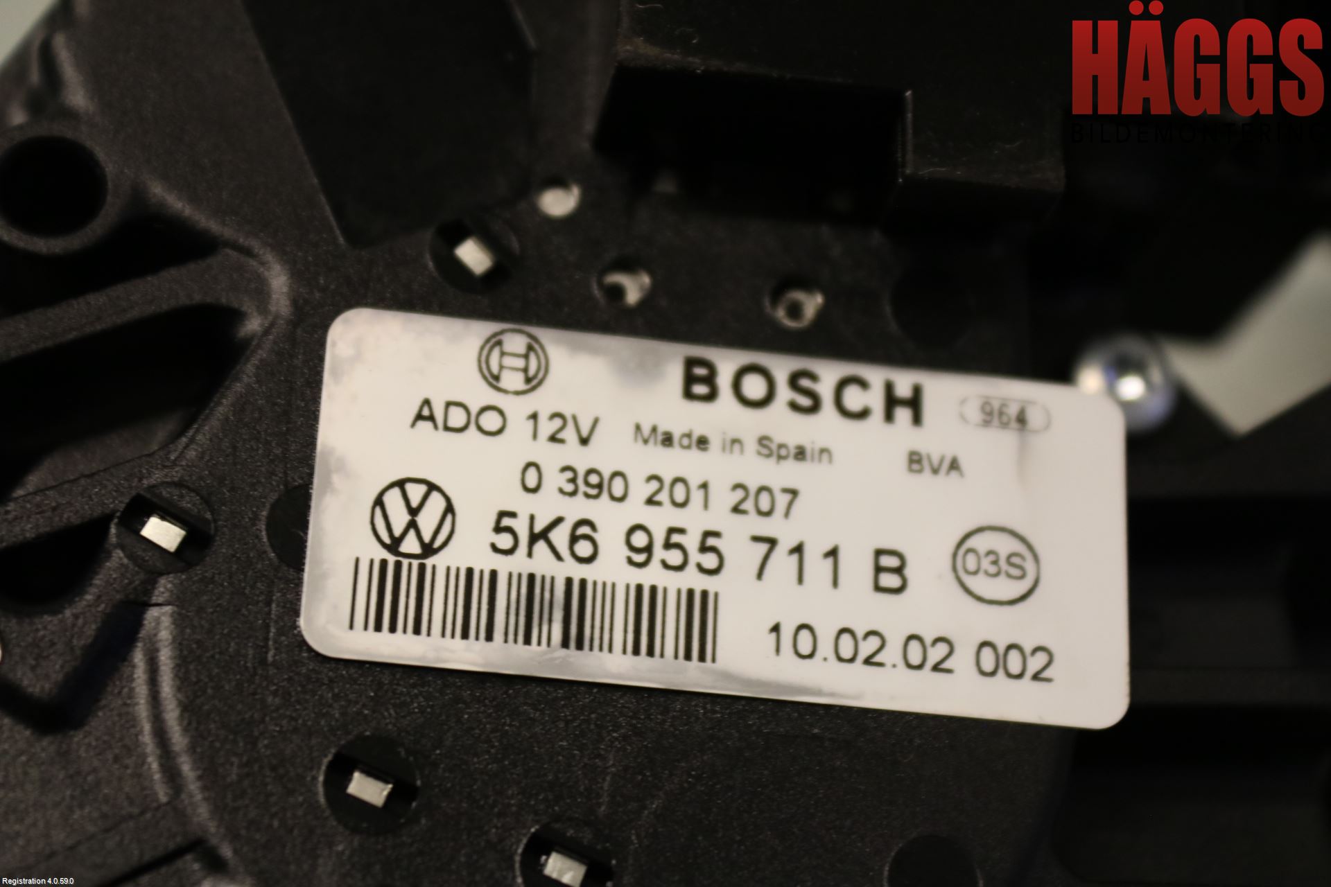 Volkswagen VW POLO 10-17 Torkarmotor Baklucka