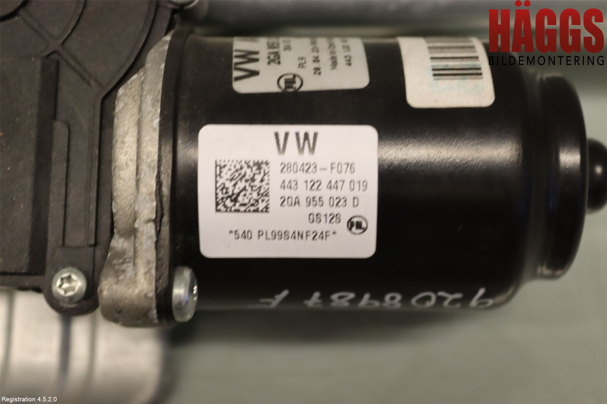 Volkswagen VW T-ROC 18- Torkarmotor Vindruta