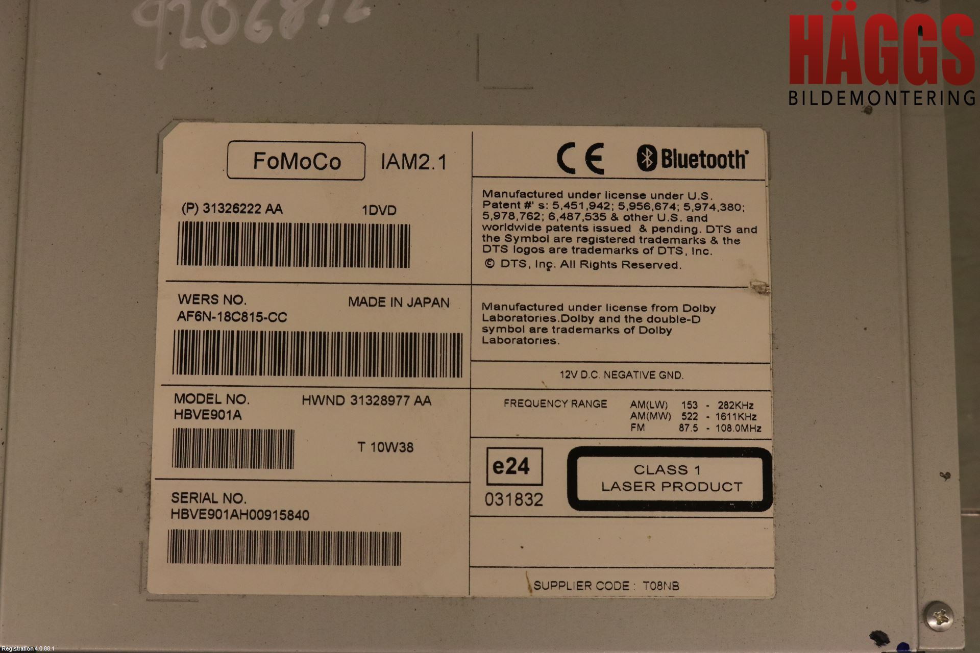 Volvo V60 11-13 Cd Radio - Multimediapanel