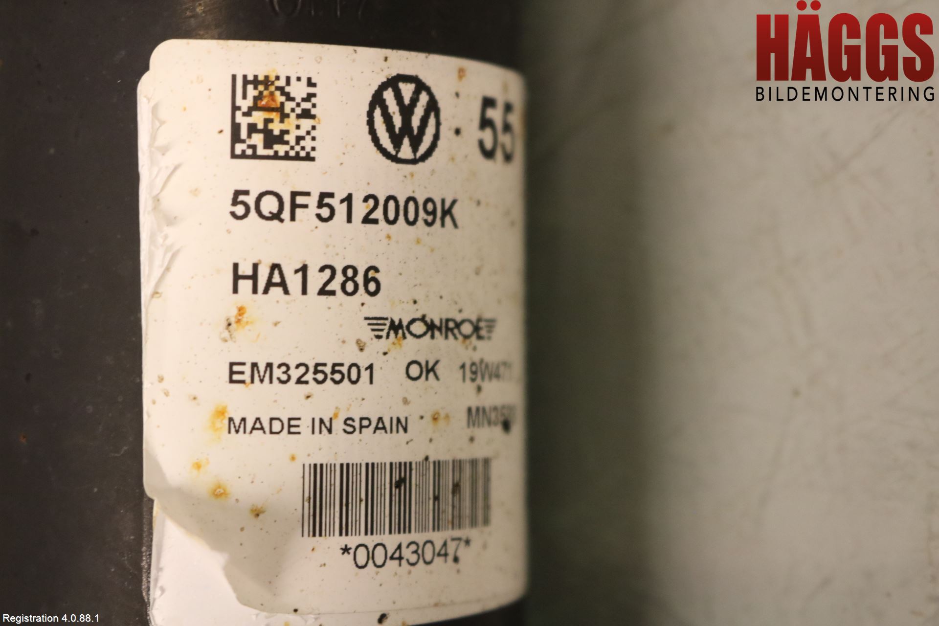 Volkswagen VW TIGUAN 16-24 Stötdämpare Bak