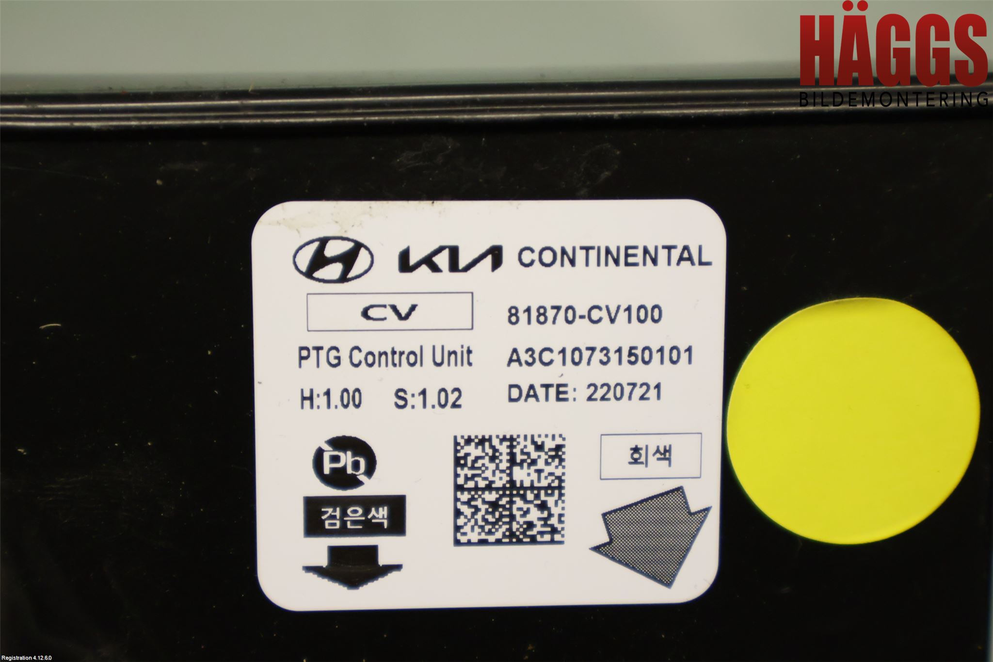 Kia EV6 (CV) 22- Styrenhet Baklucka