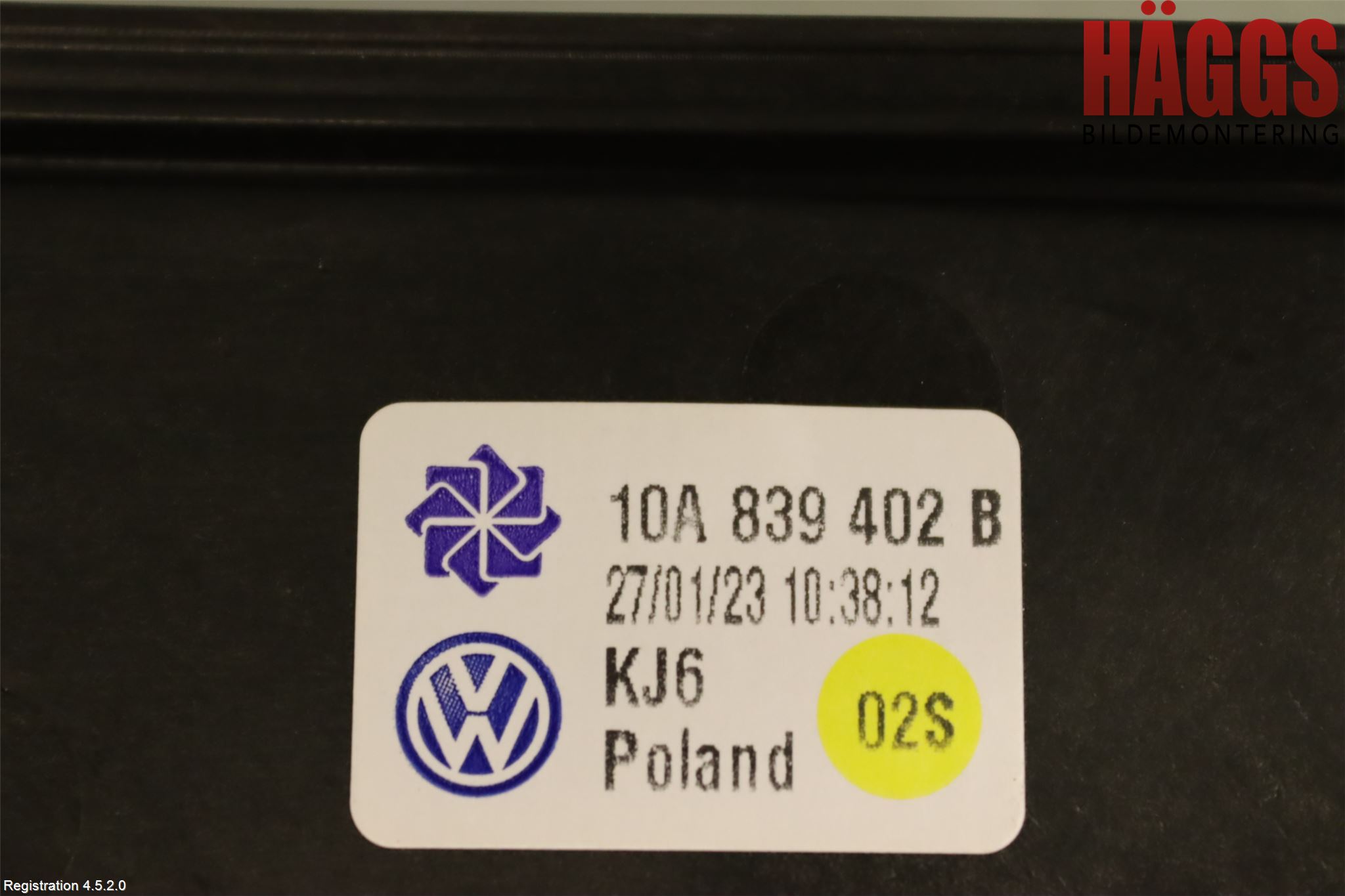 Volkswagen VW ID.3 21- Fönsterhissmekanism