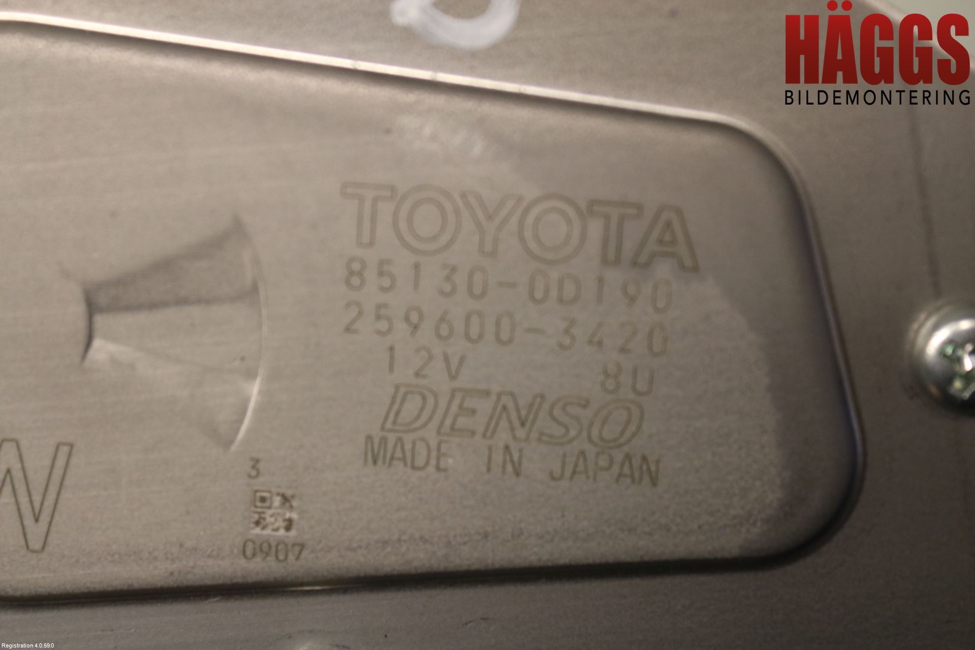 Toyota YARIS XP130 15-20 Torkarmotor Baklucka