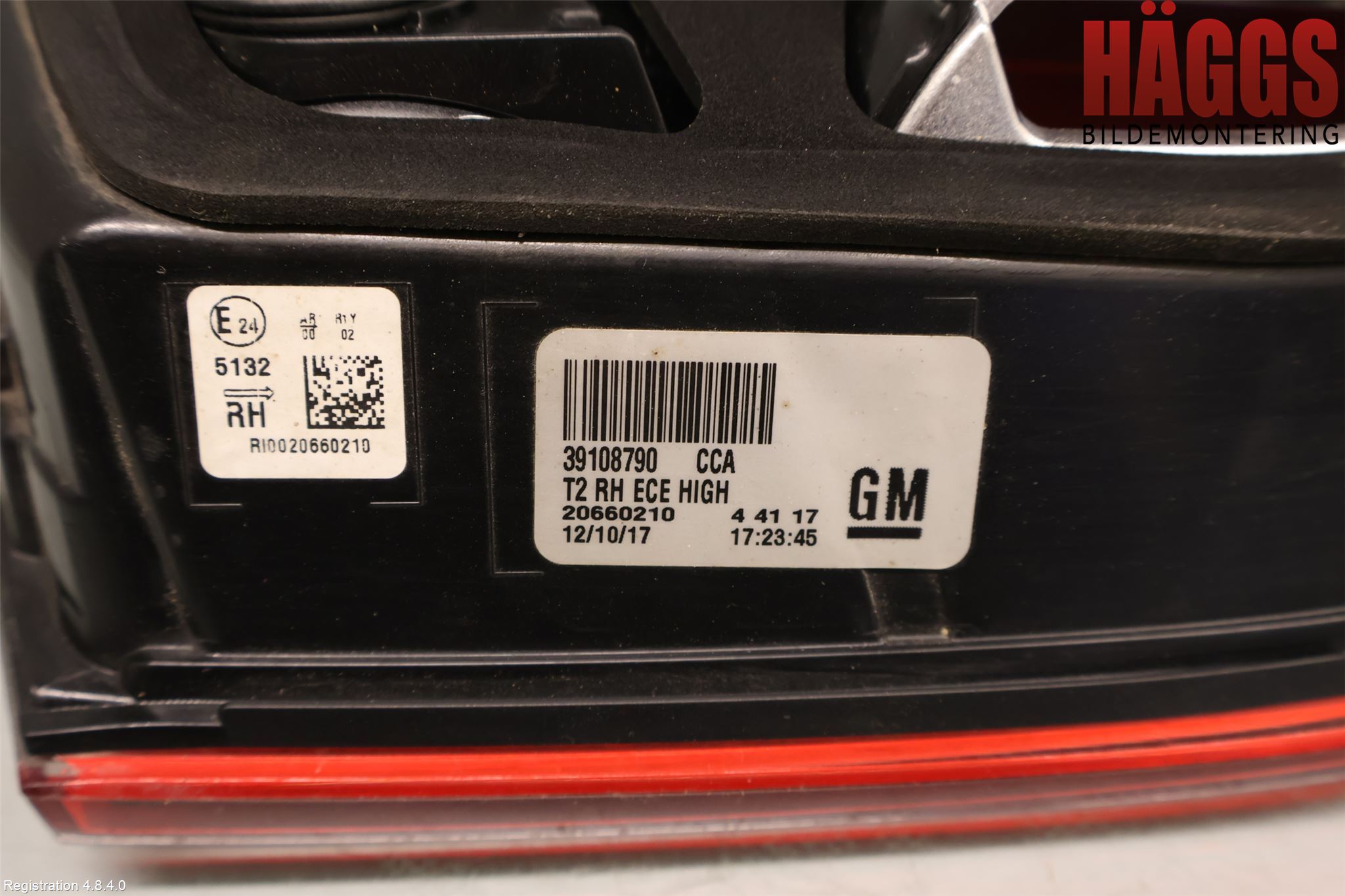 Opel INSIGNIA 17- Bakljus Lucka Hö