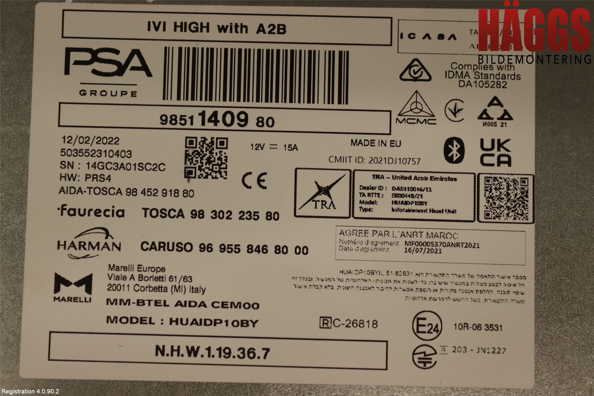 Citroen C5 X CROSSOVER 22- Cd Radio - Multimediapanel