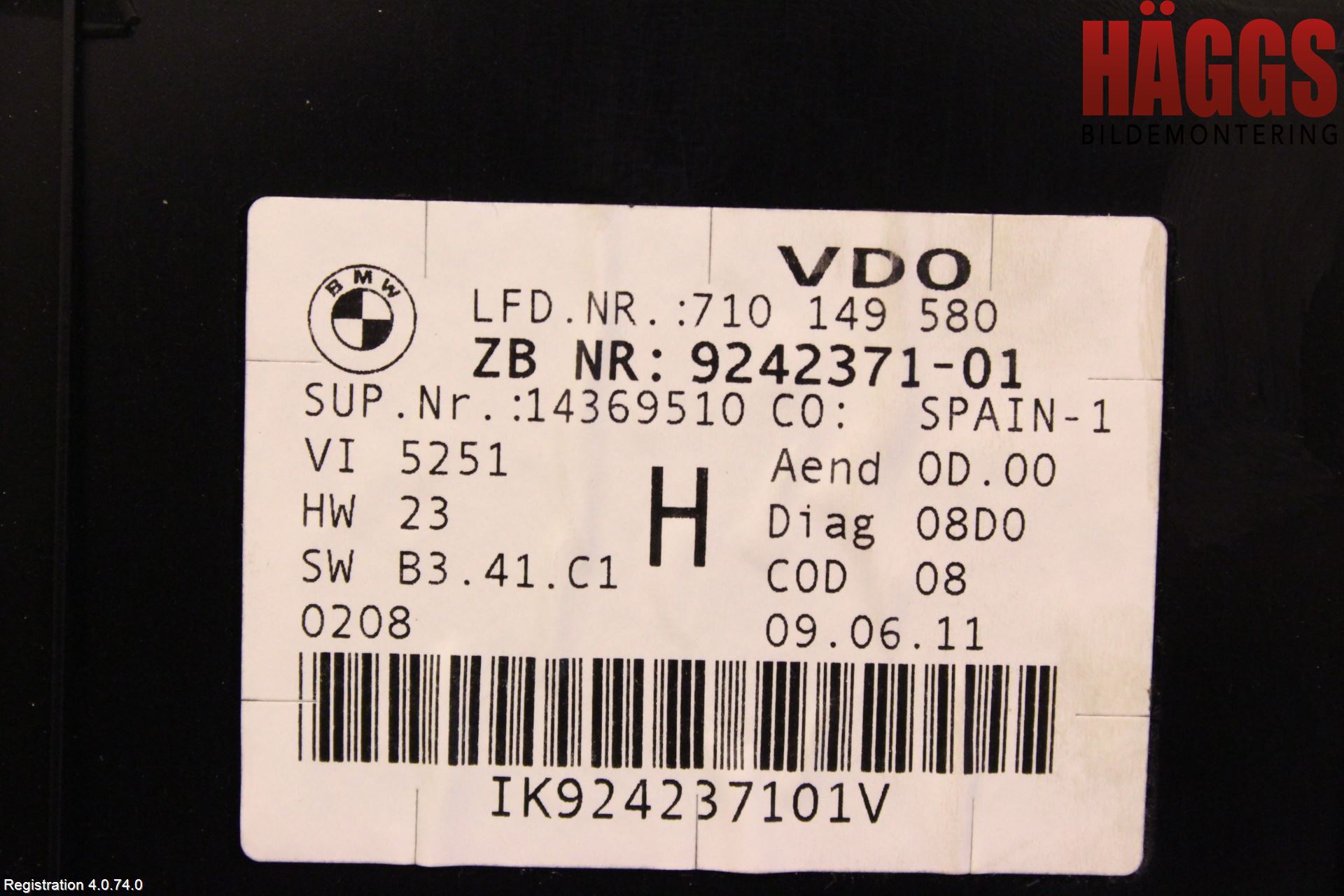 BMW X1 E84 10-15 Instrument Komb