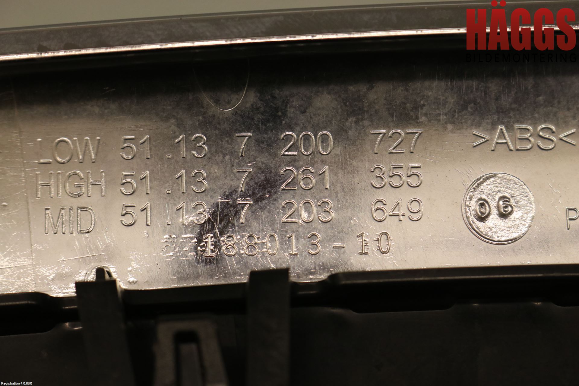 BMW 5 F10/F11/F18 09-17 Grilldel Vänster