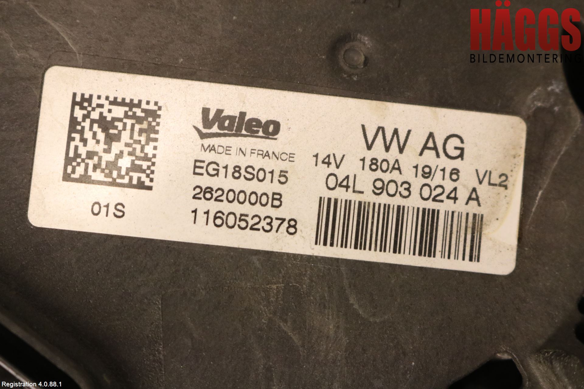 Audi A4/S4 B9 16-19 Generator