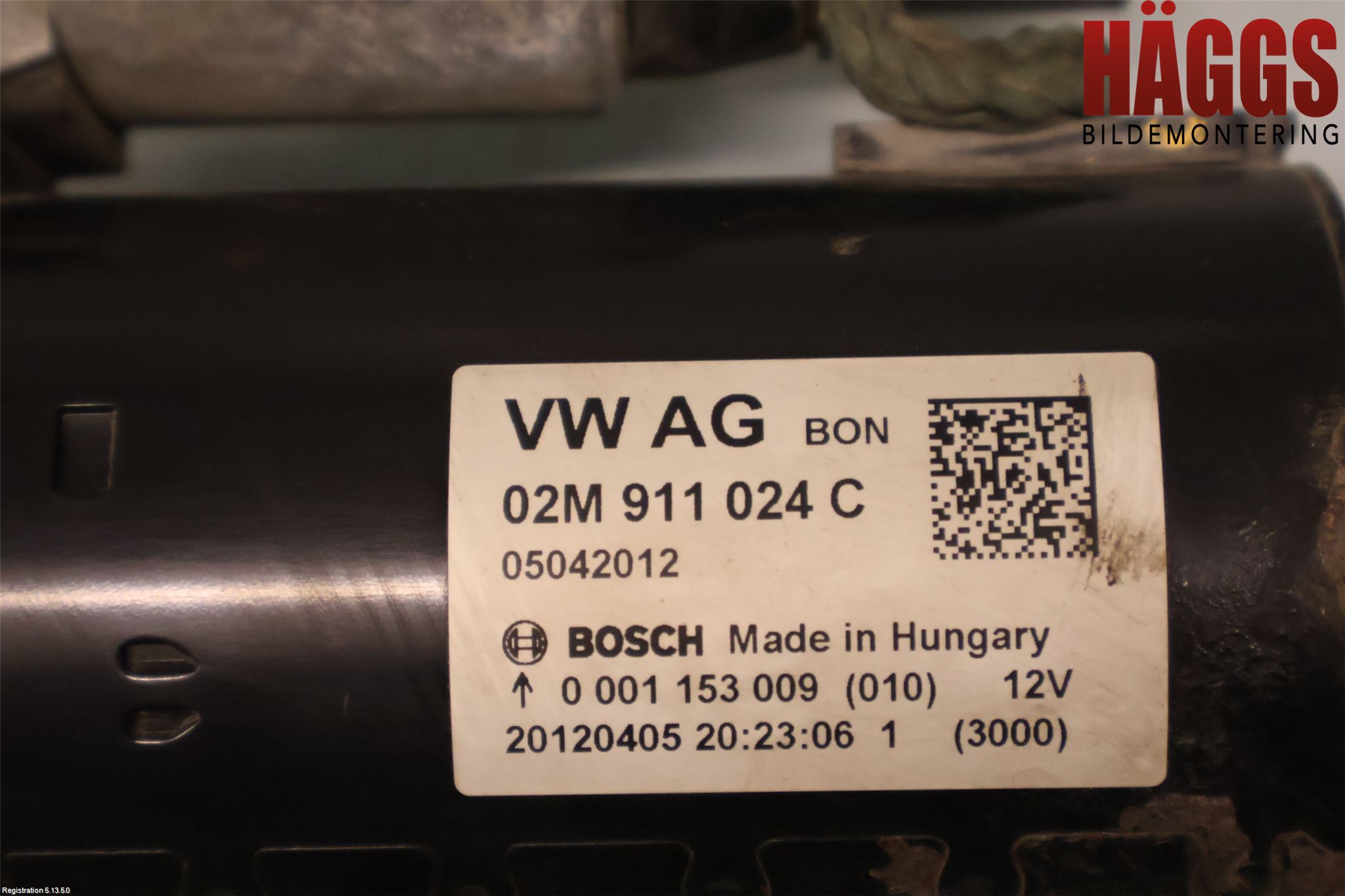 Volkswagen VW GOLF VI 09-13 Startmotor Diesel