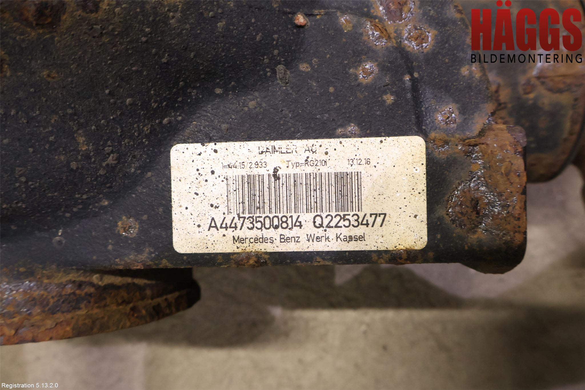 Mercedes-Benz MB VITO/V-KLASS (W640,W447,W448) 14- Bakväxel-Diff