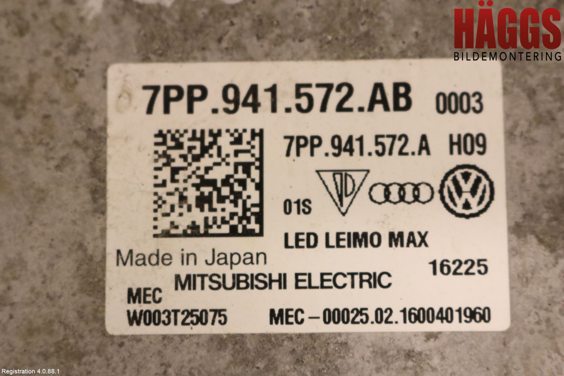 Audi A4/S4 B9 16-19 Styrenhet Strålkastare