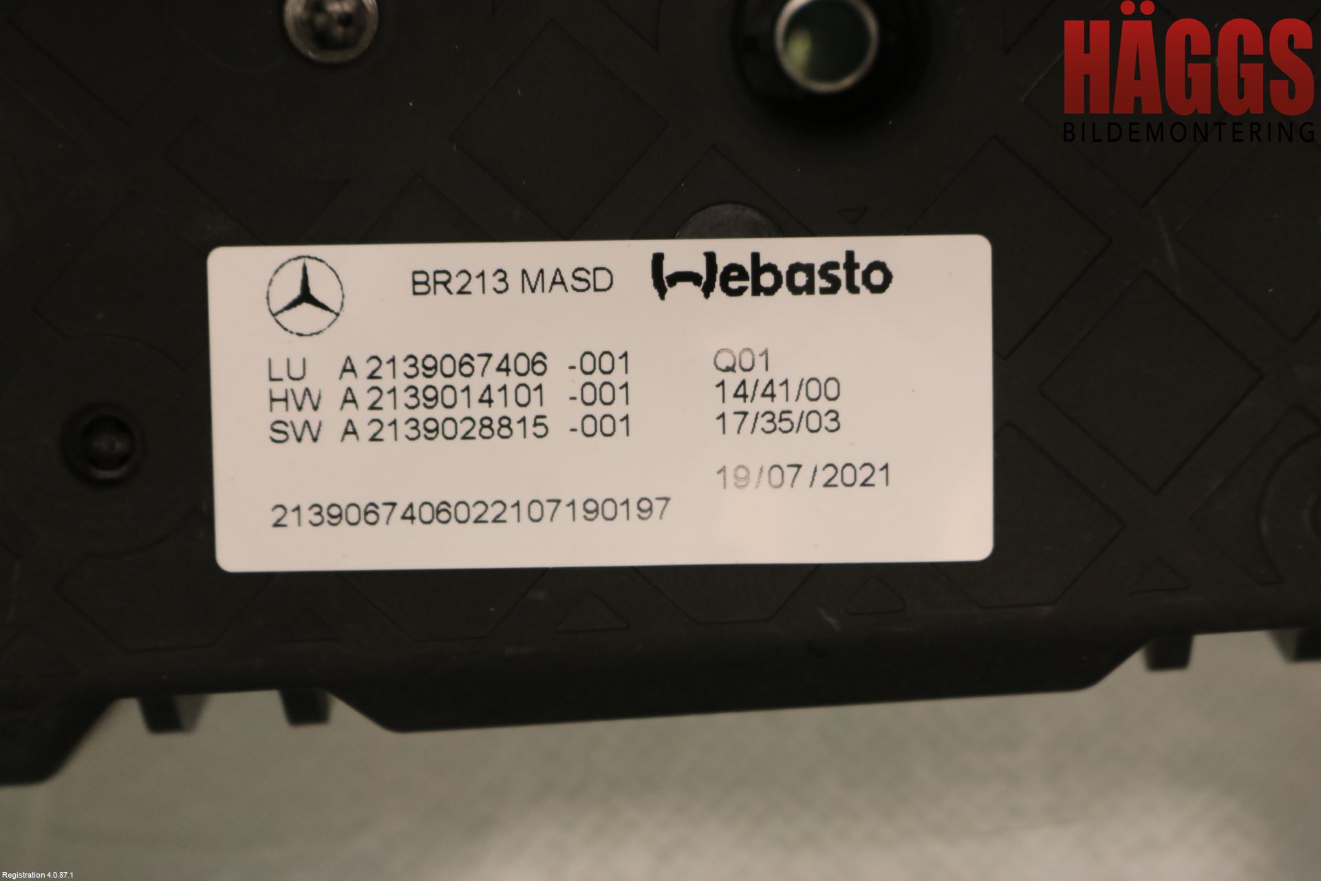 Mercedes-Benz MB E-KLASS (W213) 16-23 Taklucksmotor