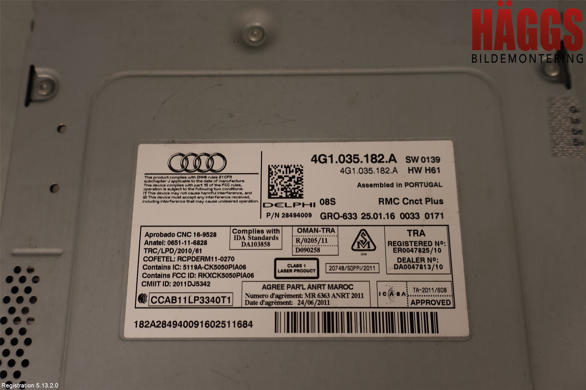 Audi A6/S6 4G 11-18 Cd Radio - Multimediapanel