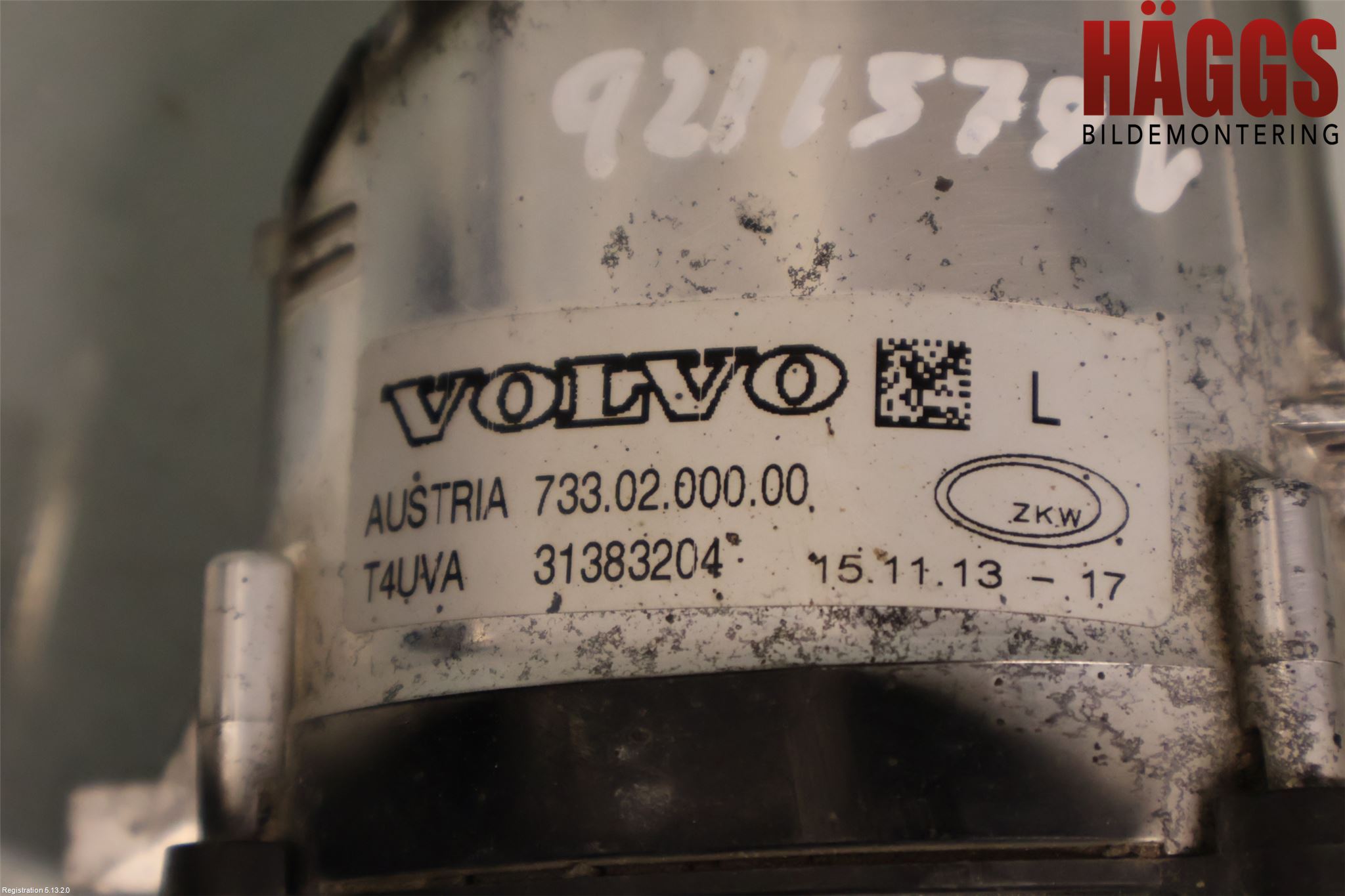 Volvo XC70 14-16 Dimljus-Varselljus Fram