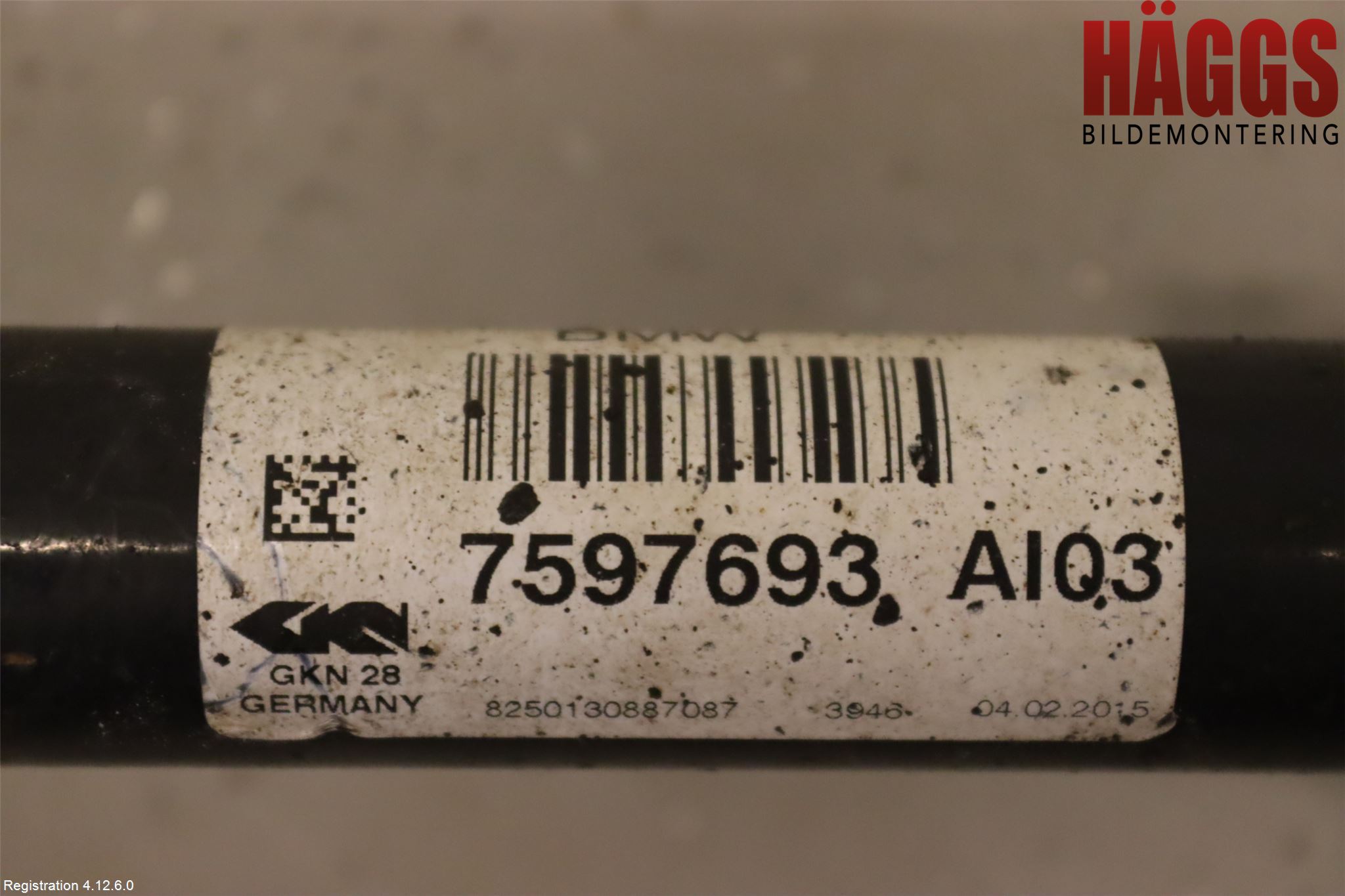 BMW 3 F30/F31/F80 12-19 Drivaxel Fram Vänster