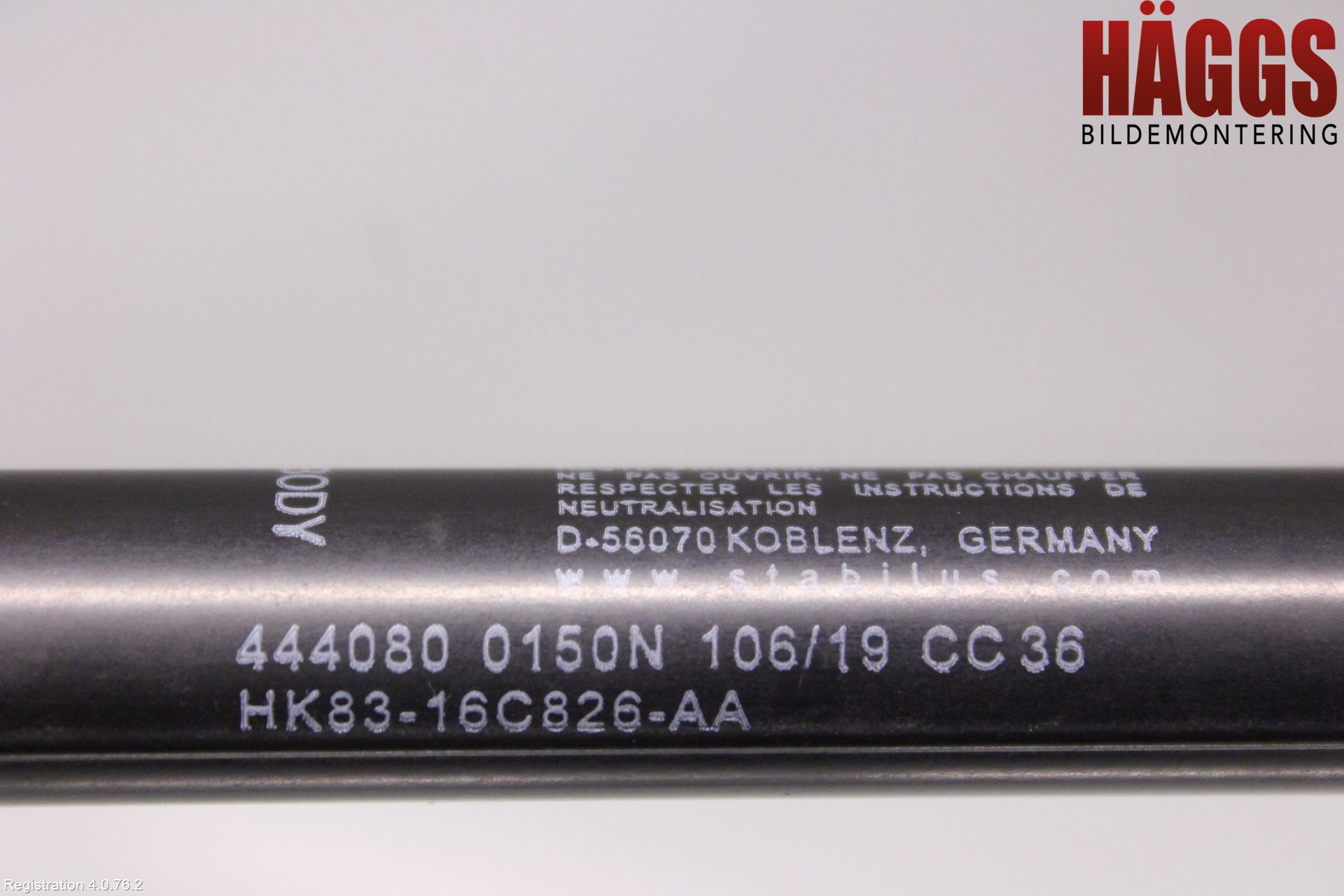 Jaguar F-PACE Gasfjäder Motorhuv