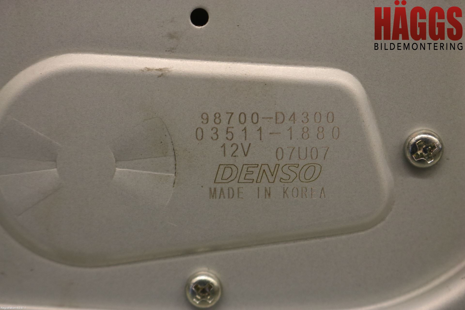 Kia OPTIMA 16-20 Torkarmotor Baklucka