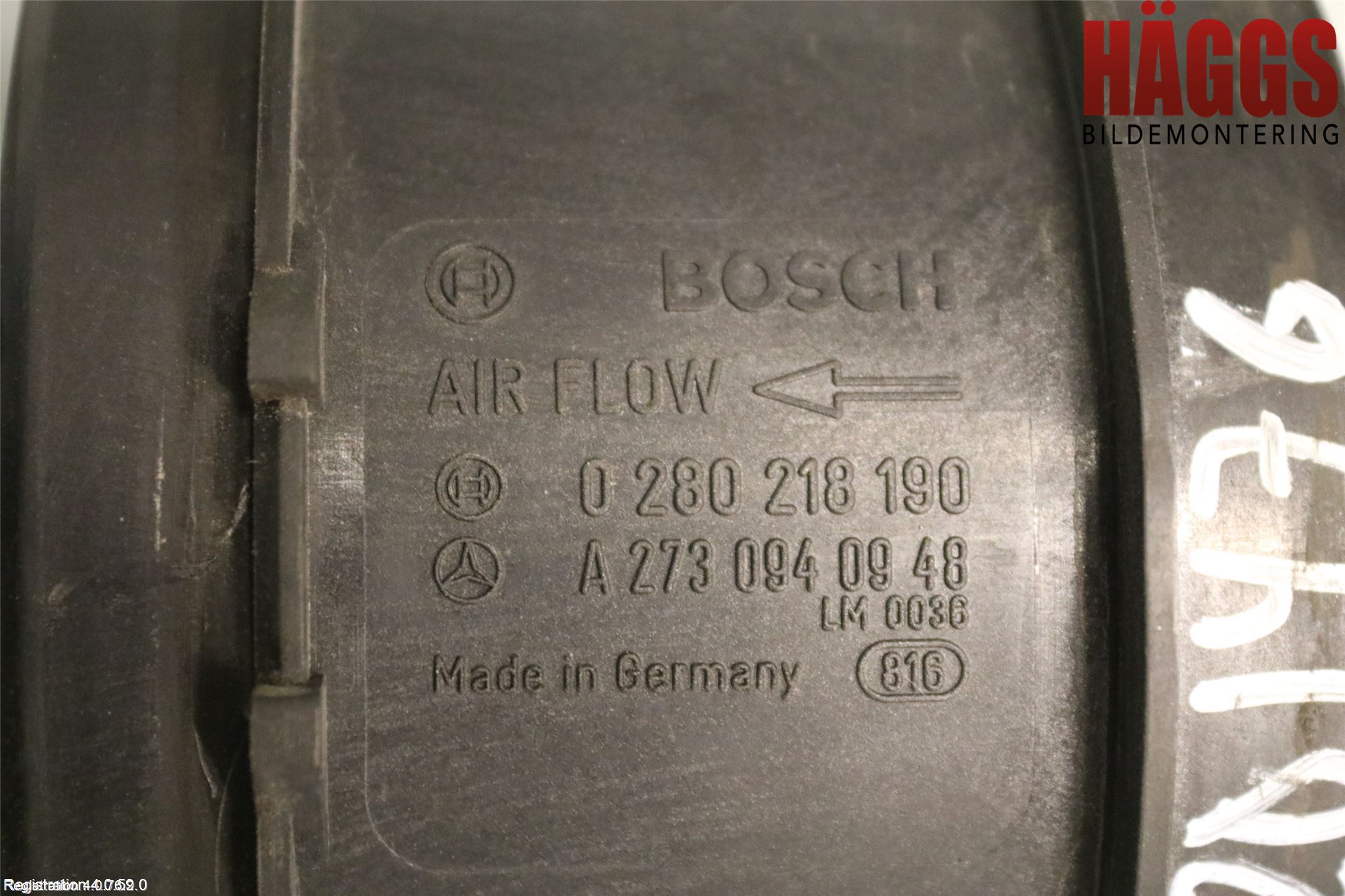 Mercedes-Benz MB C-KLASS (W204) 07-15 Injluftmassamätare