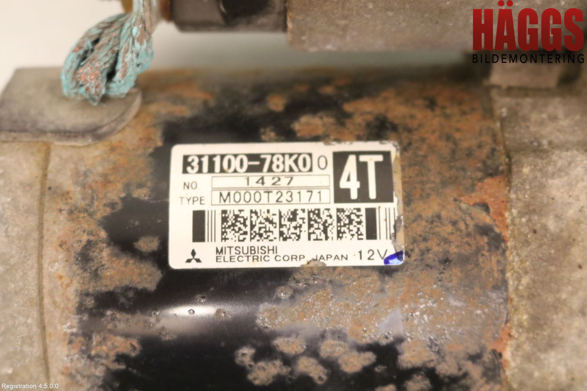 Suzuki KIZASHI Startmotor