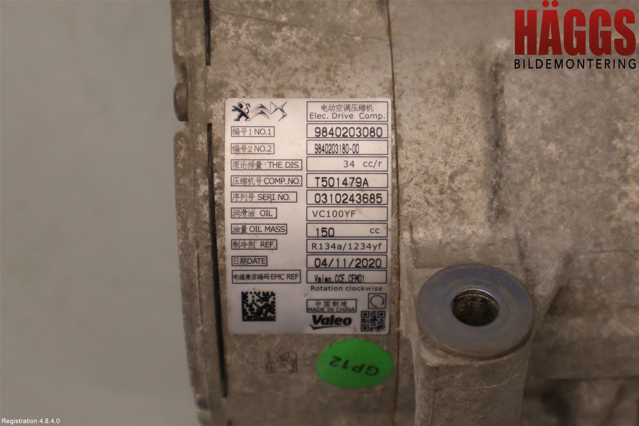 Peugeot 3008 17-24 Ac Kompressor