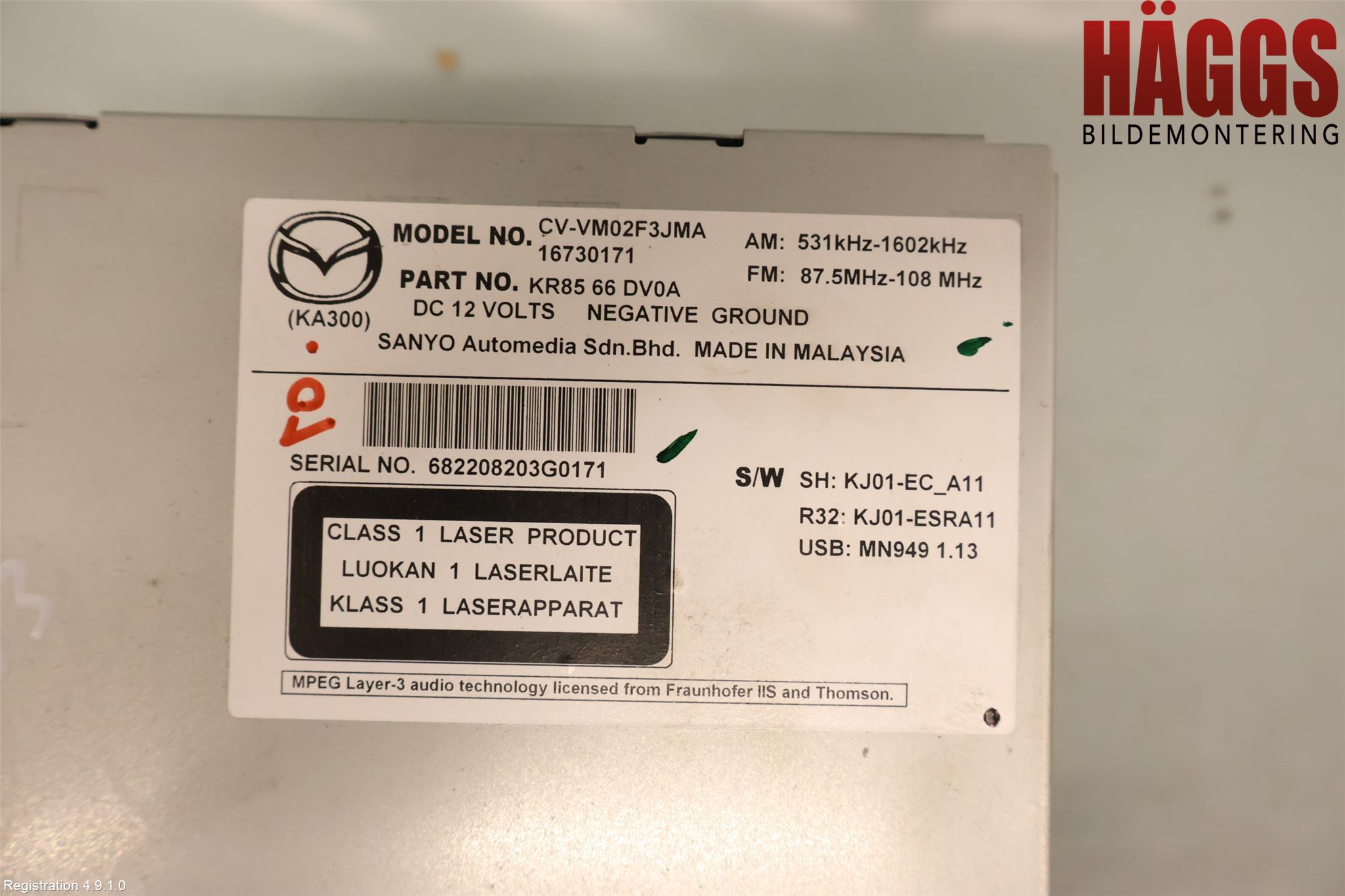 Mazda CX-5 12-17 Cd Radio - Multimediapanel
