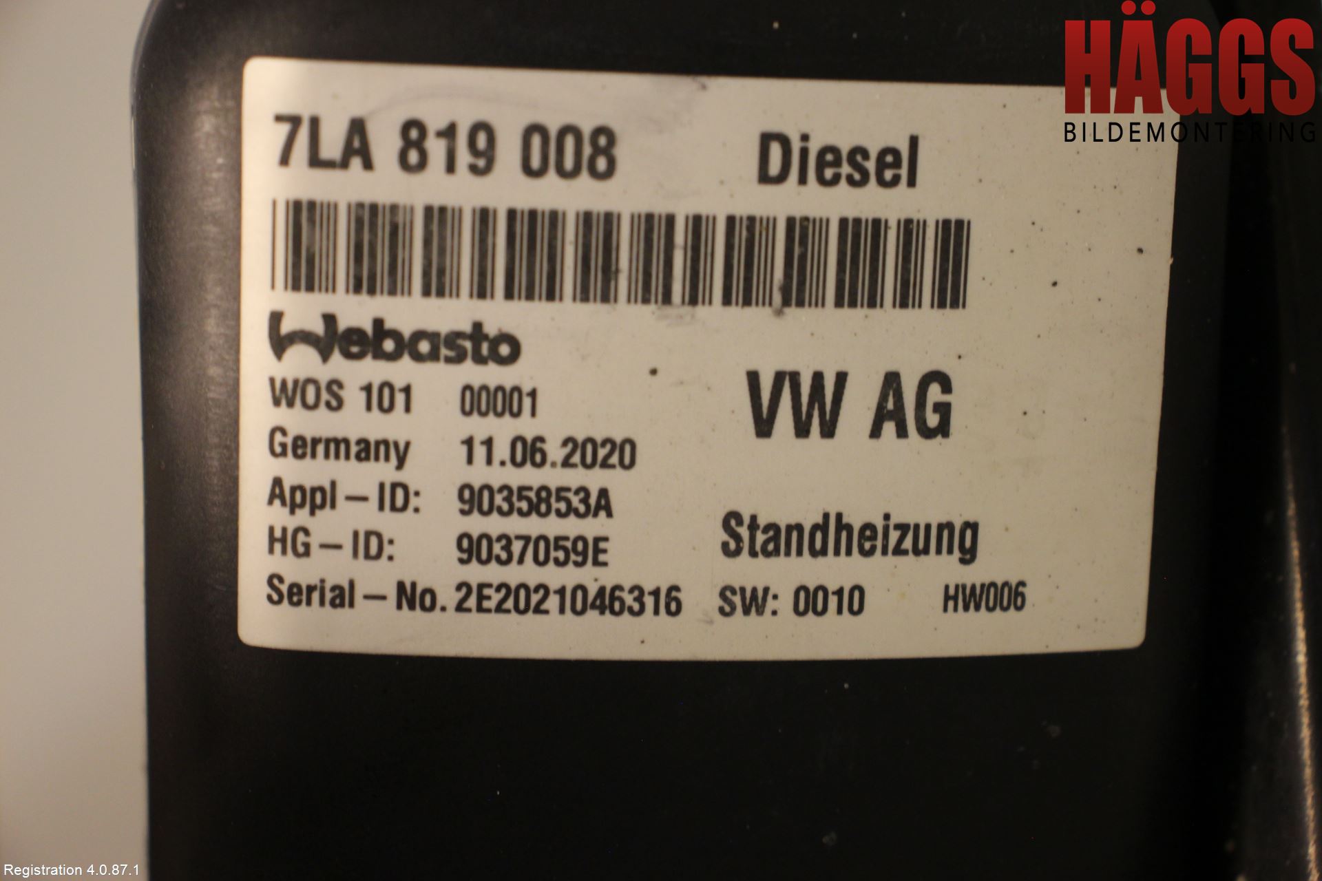 Volkswagen VW TRANSP/CARAVELLE (T6) 16-22 Dieselvärmare