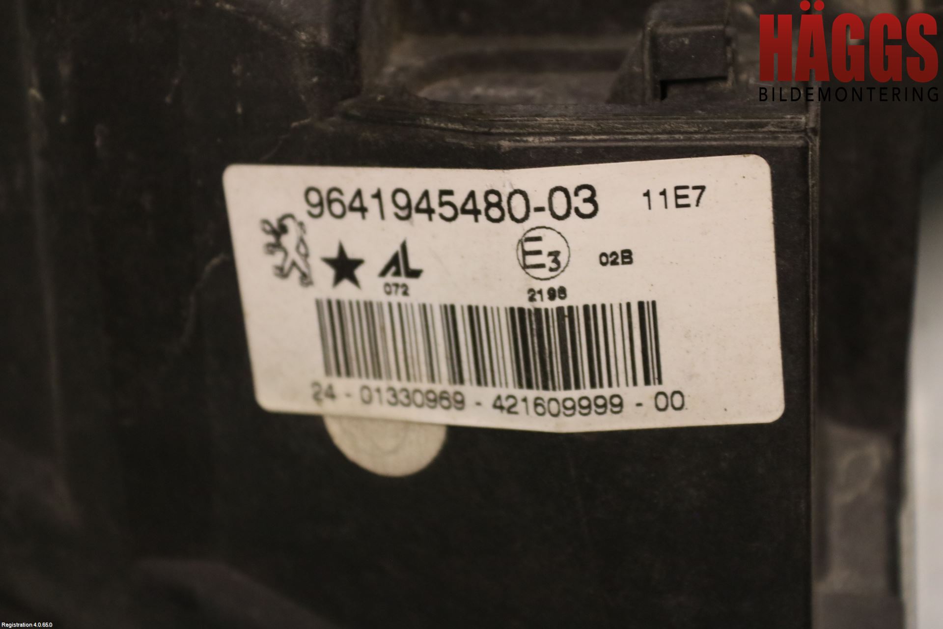 Peugeot 407 Dimljus-Varselljus Fram