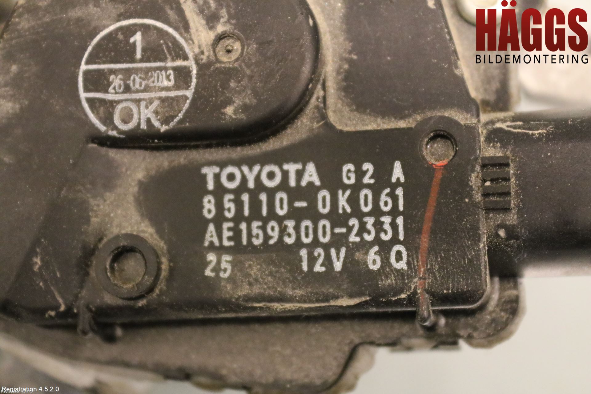 Toyota HILUX 05-16 Torkarmotor Vindruta