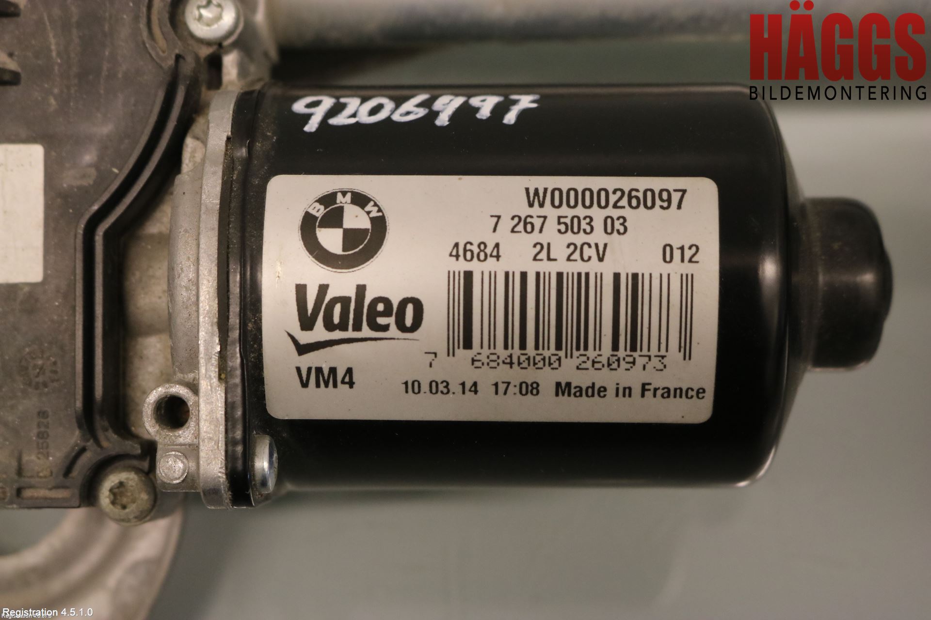 BMW 1 F20/F21 11-19 Torkarmotor Vindruta